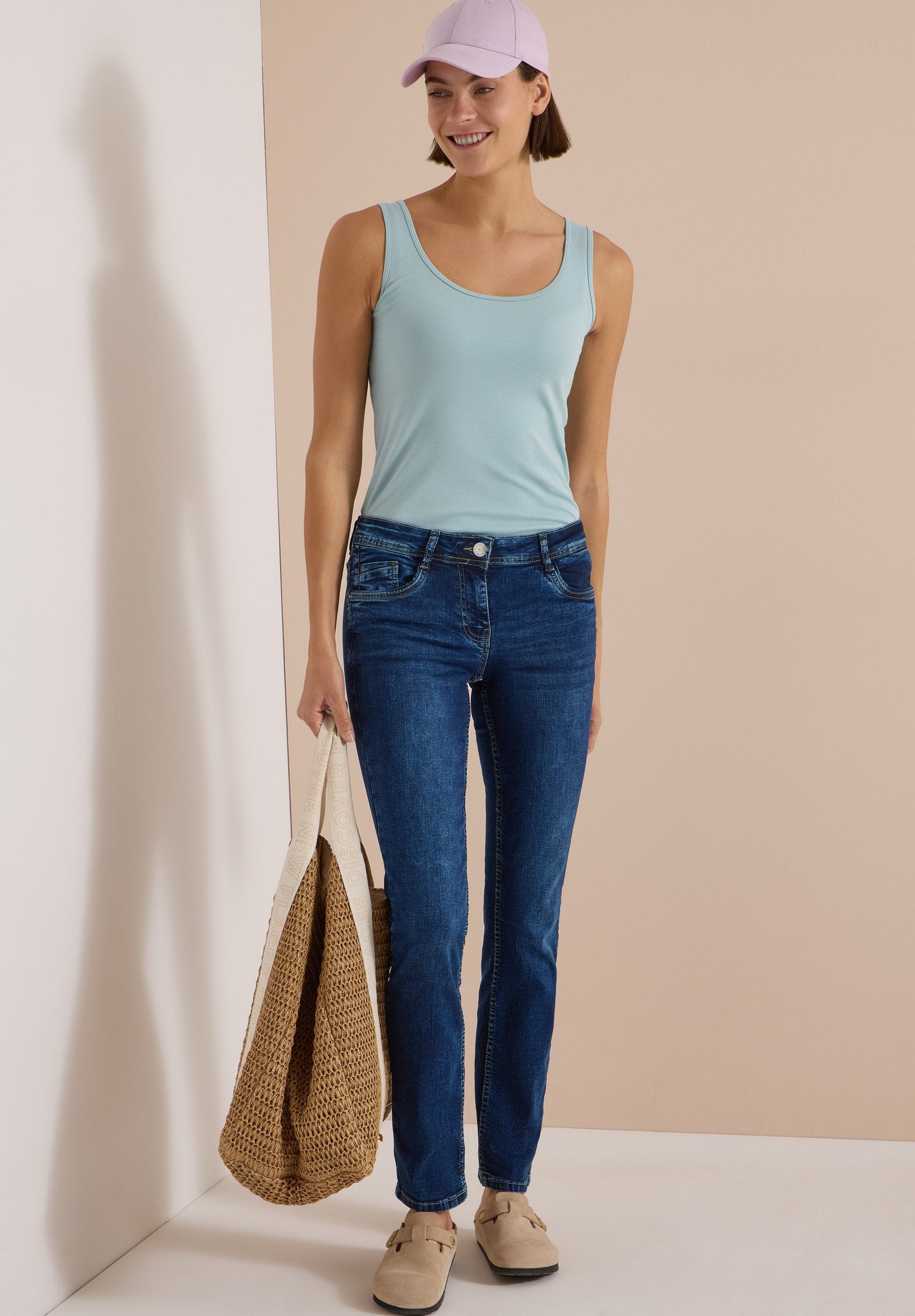Cecil Damen Hosen Mid Blue