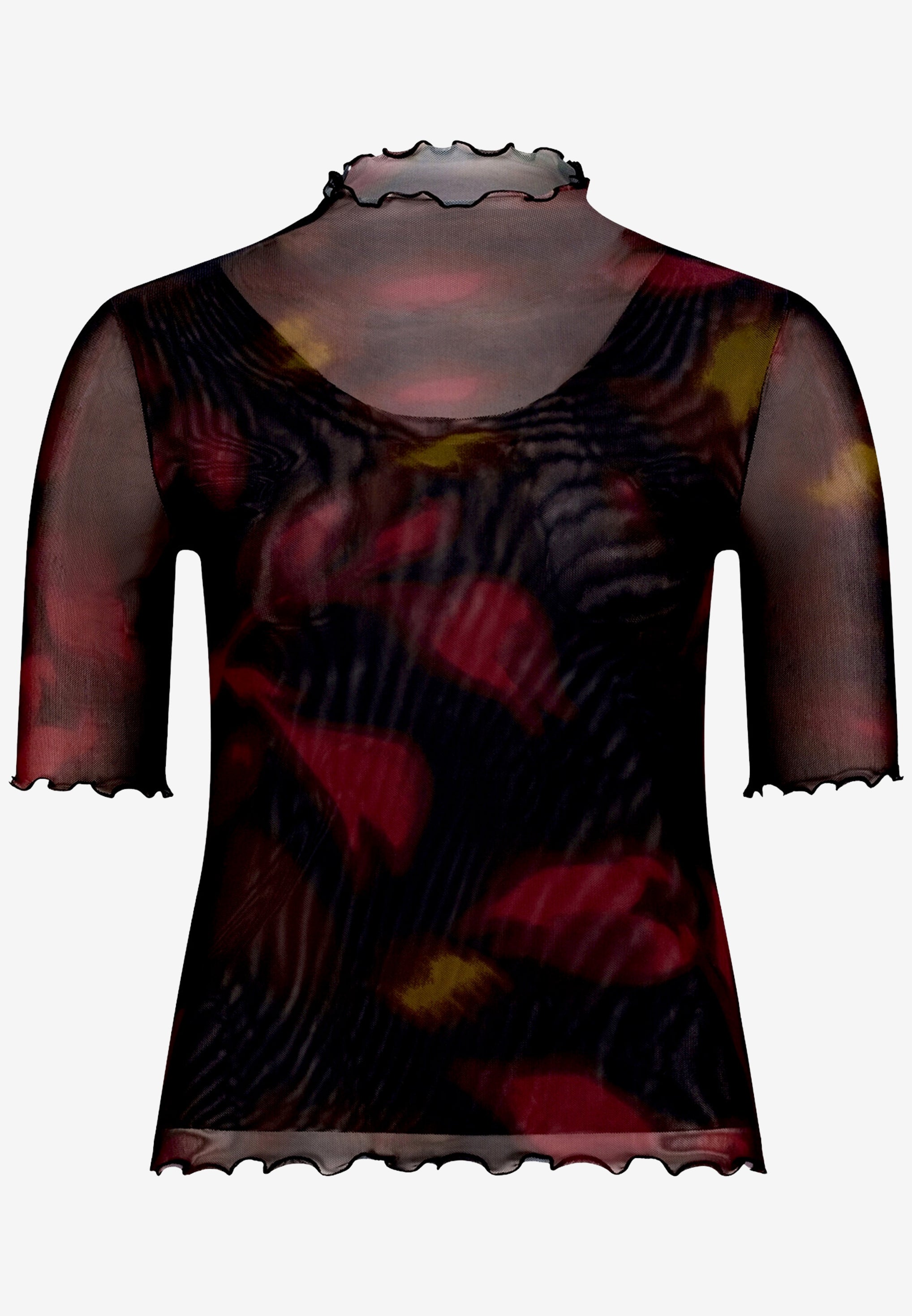 Zero Damen T-Shirts Black/Dark Red