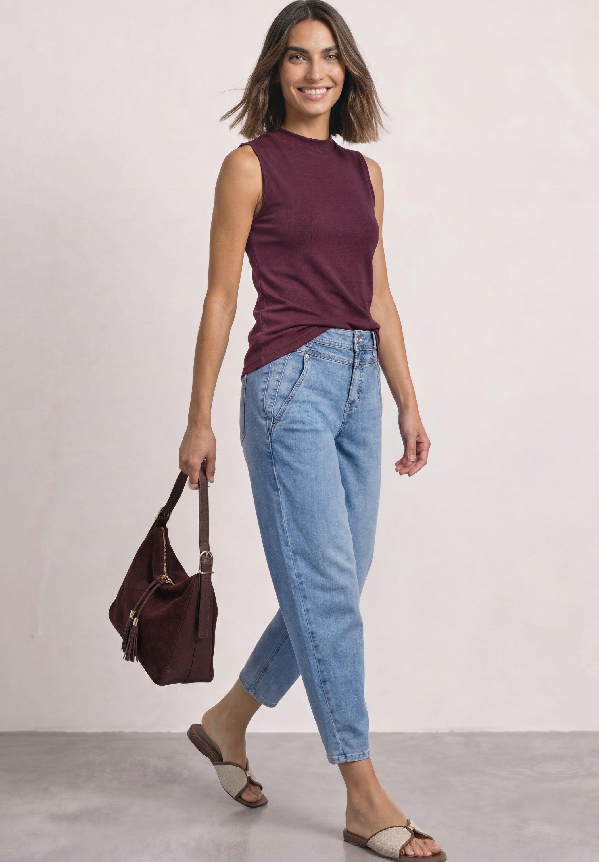 Street One Damen Hosen Light Blu