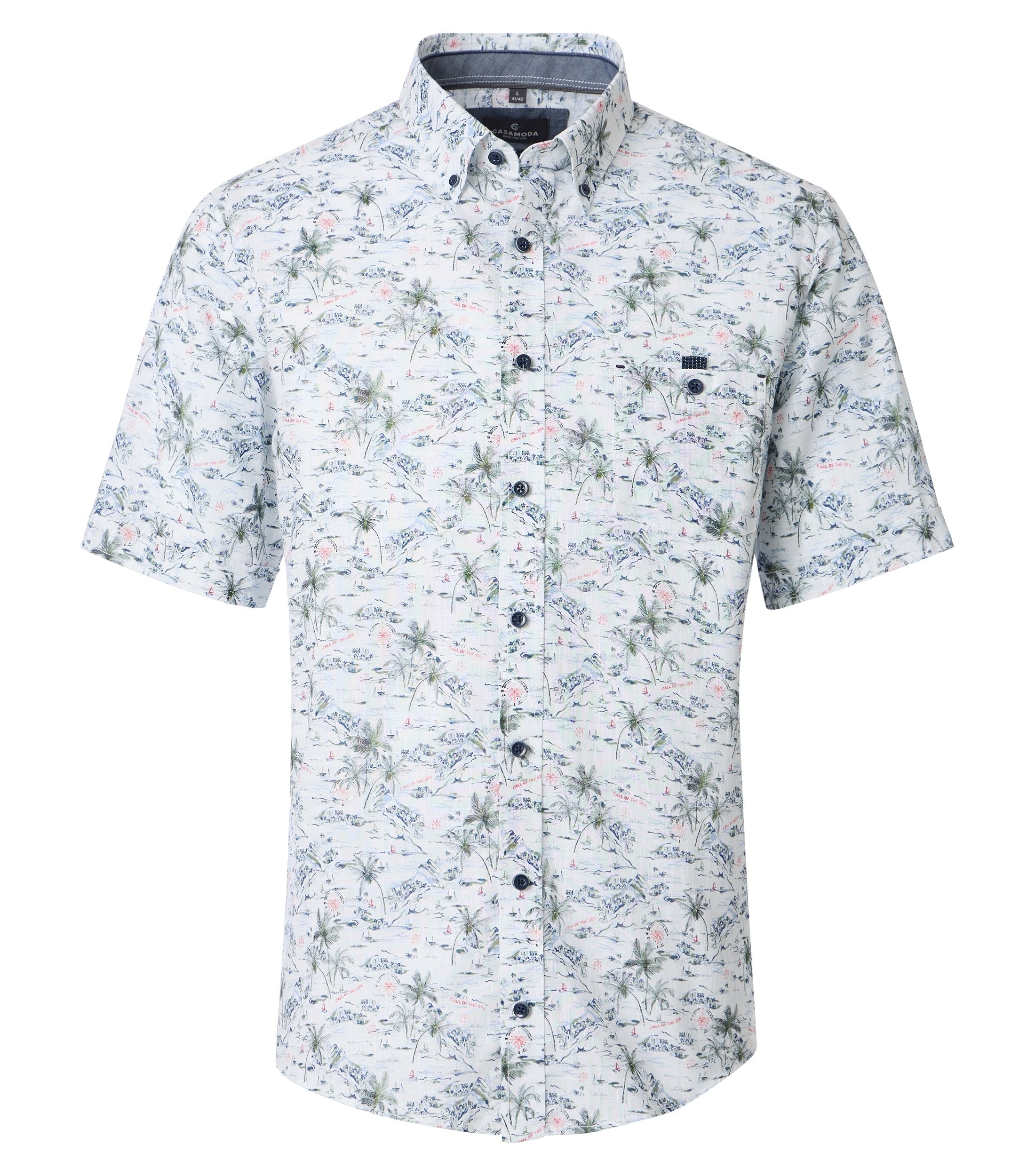 Casa Moda Herren Hemden kurz Gruen