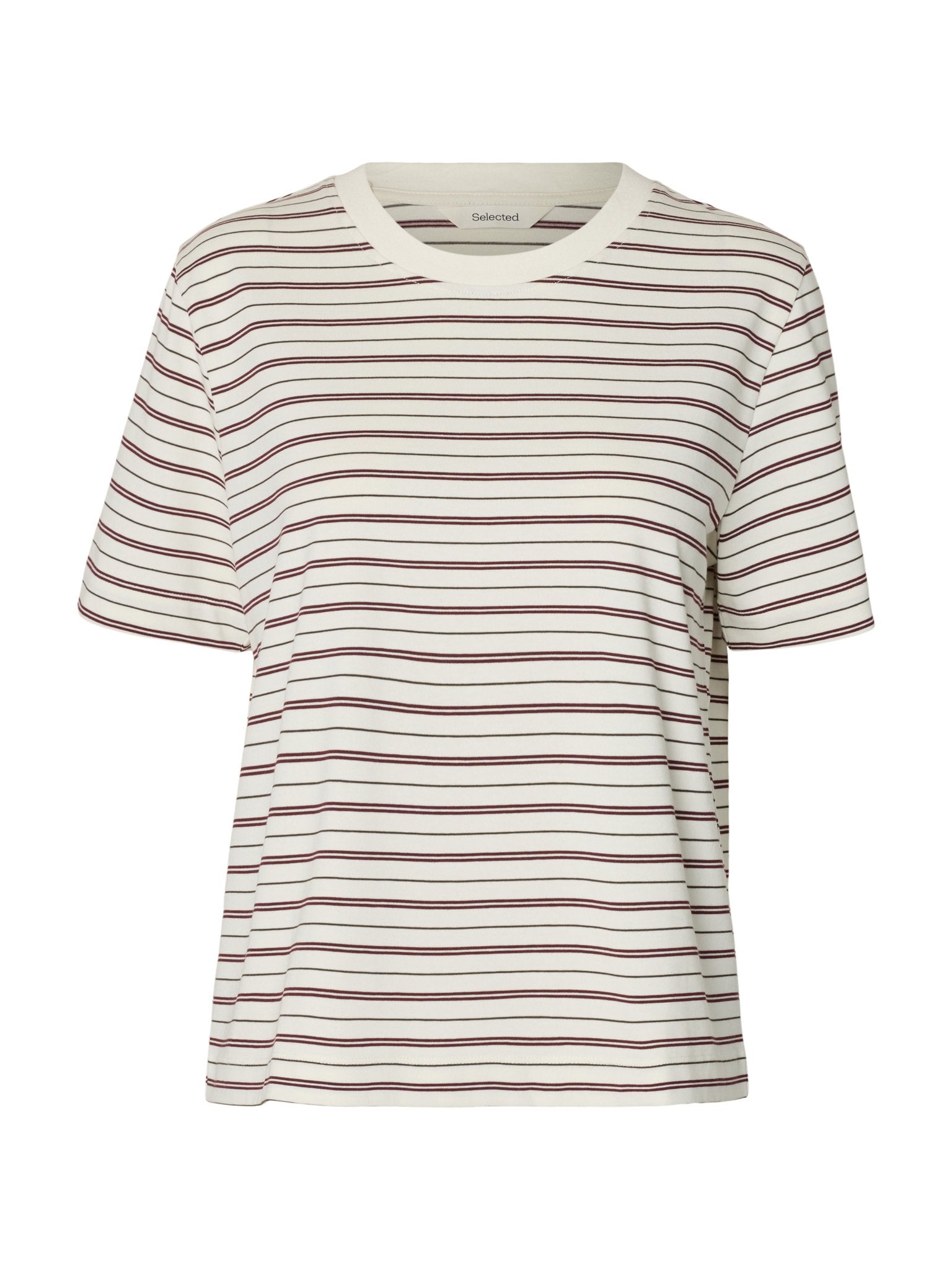 Selected Femme Damen T-Shirts Tawny Port/Mult