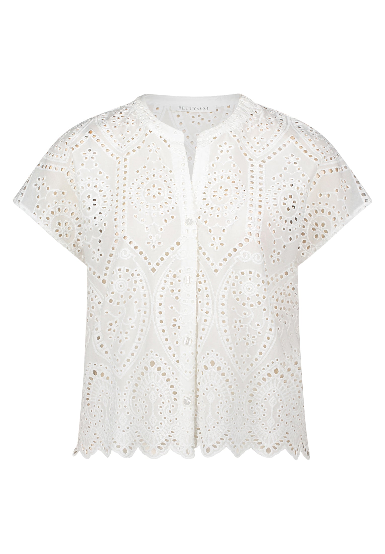 Betty & Co Damen Blusen kurz Bright White