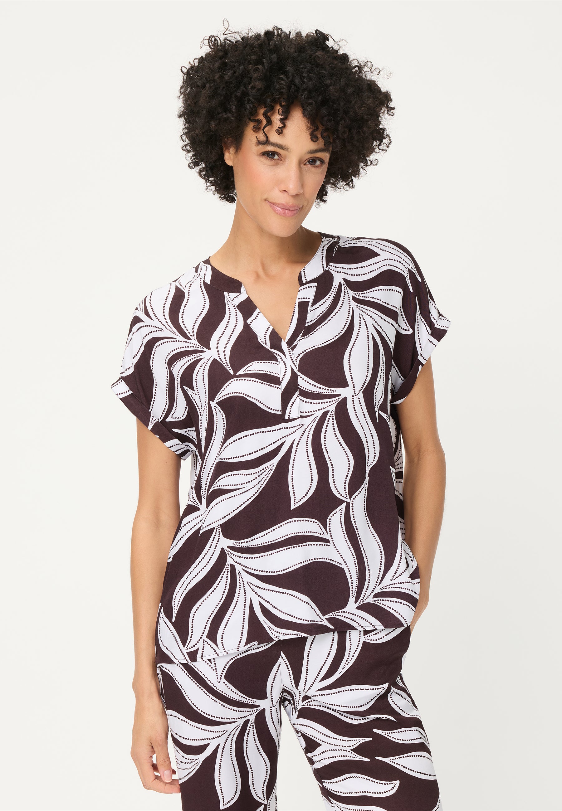 Olsen Damen Blusen Dark Brow