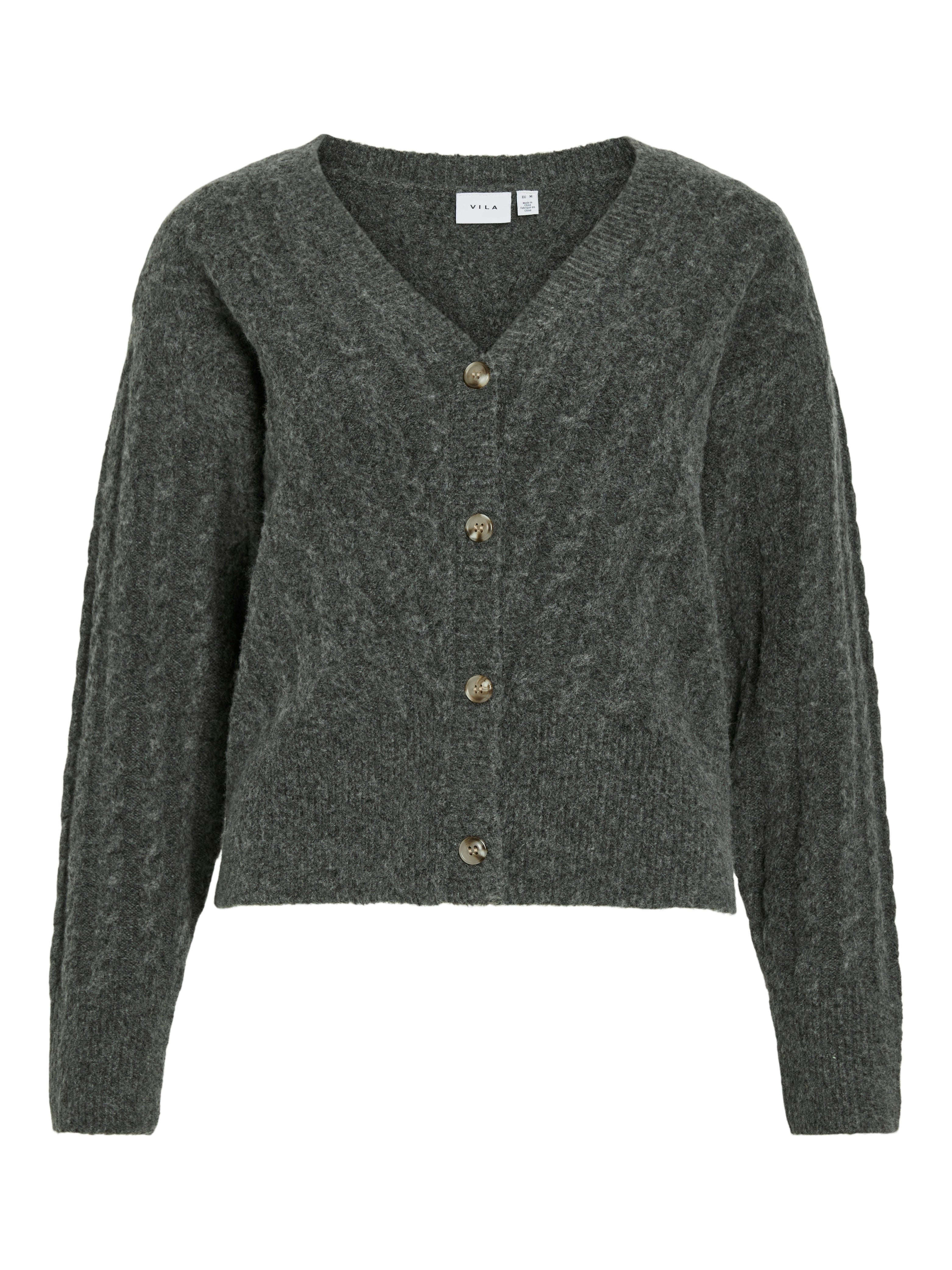 Vila Damen Strickjacken Dark Grey Melan