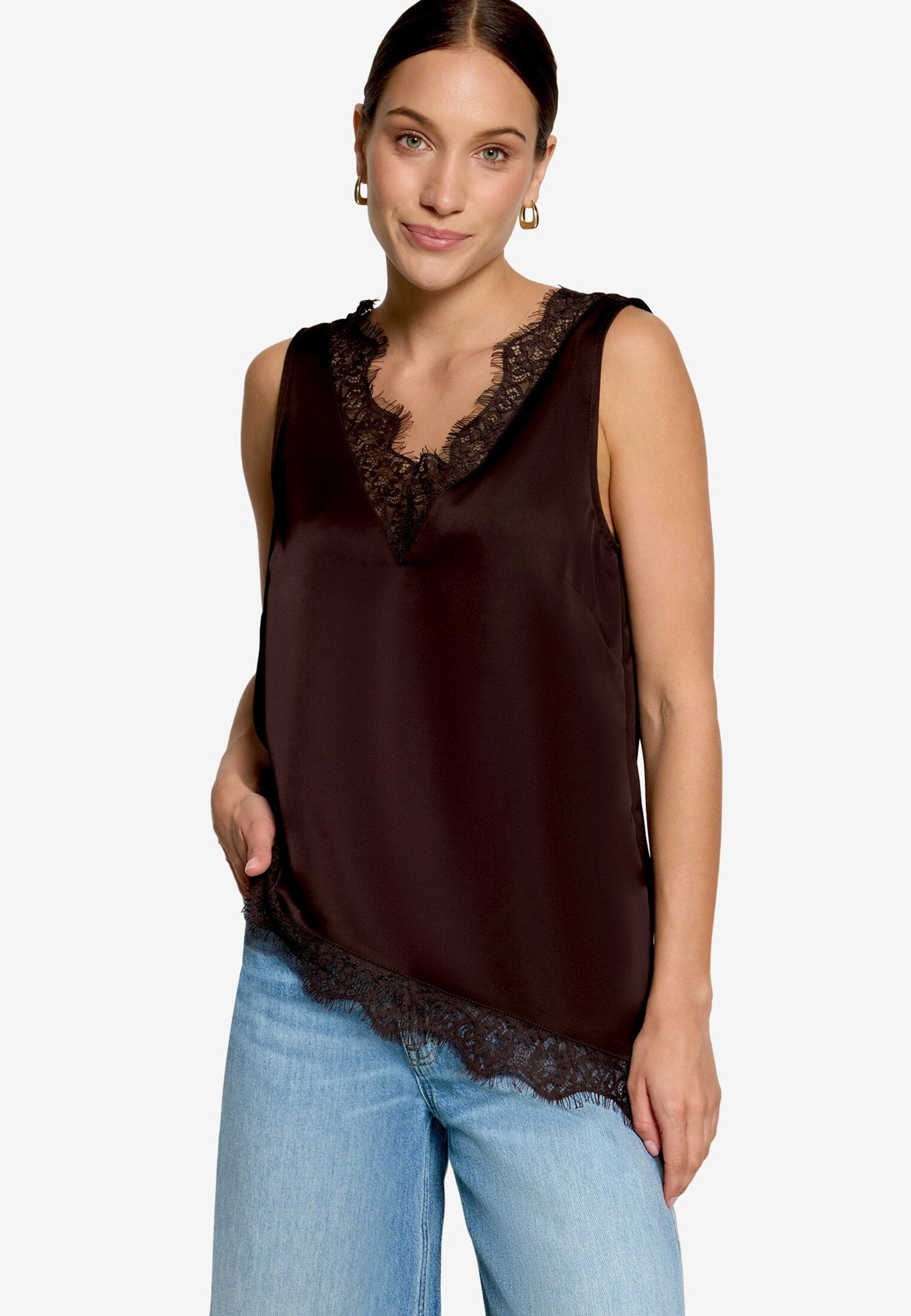 Zero Damen Blusen Chocolate Plum