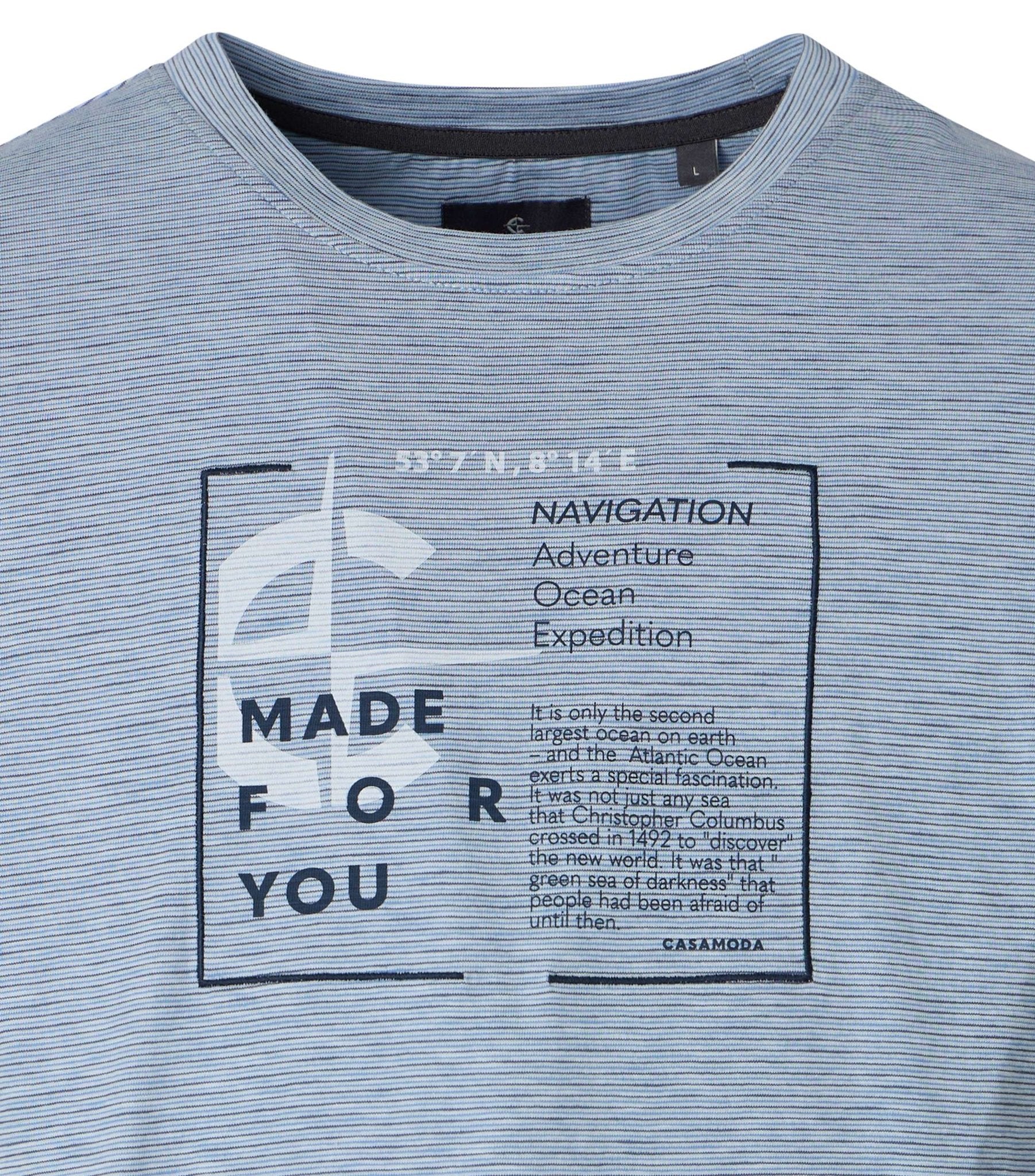 Casa Moda Herren T-Shirts kurz Blau