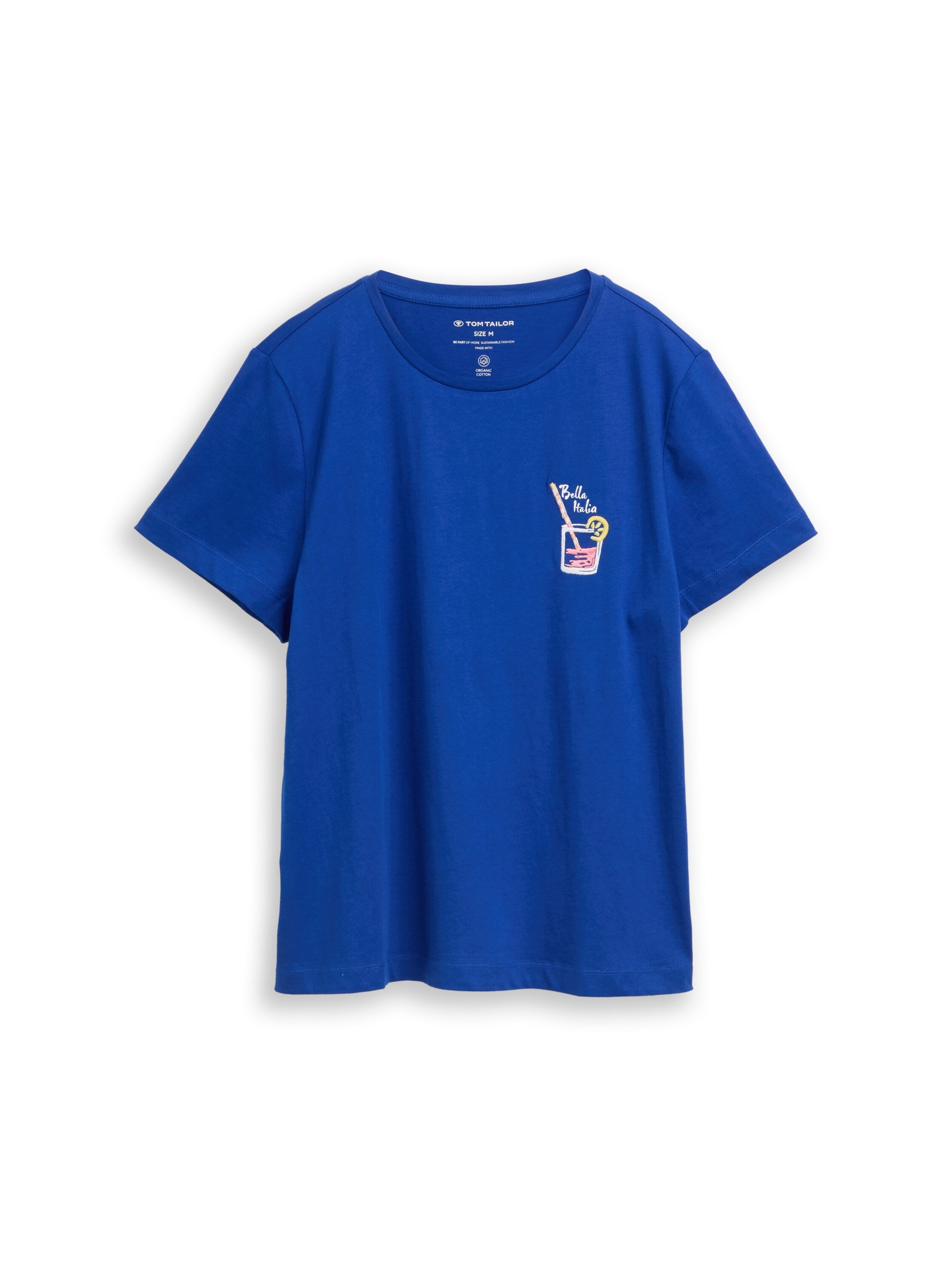 Tom Tailor Damen T-Shirts Shiny Royal Blu