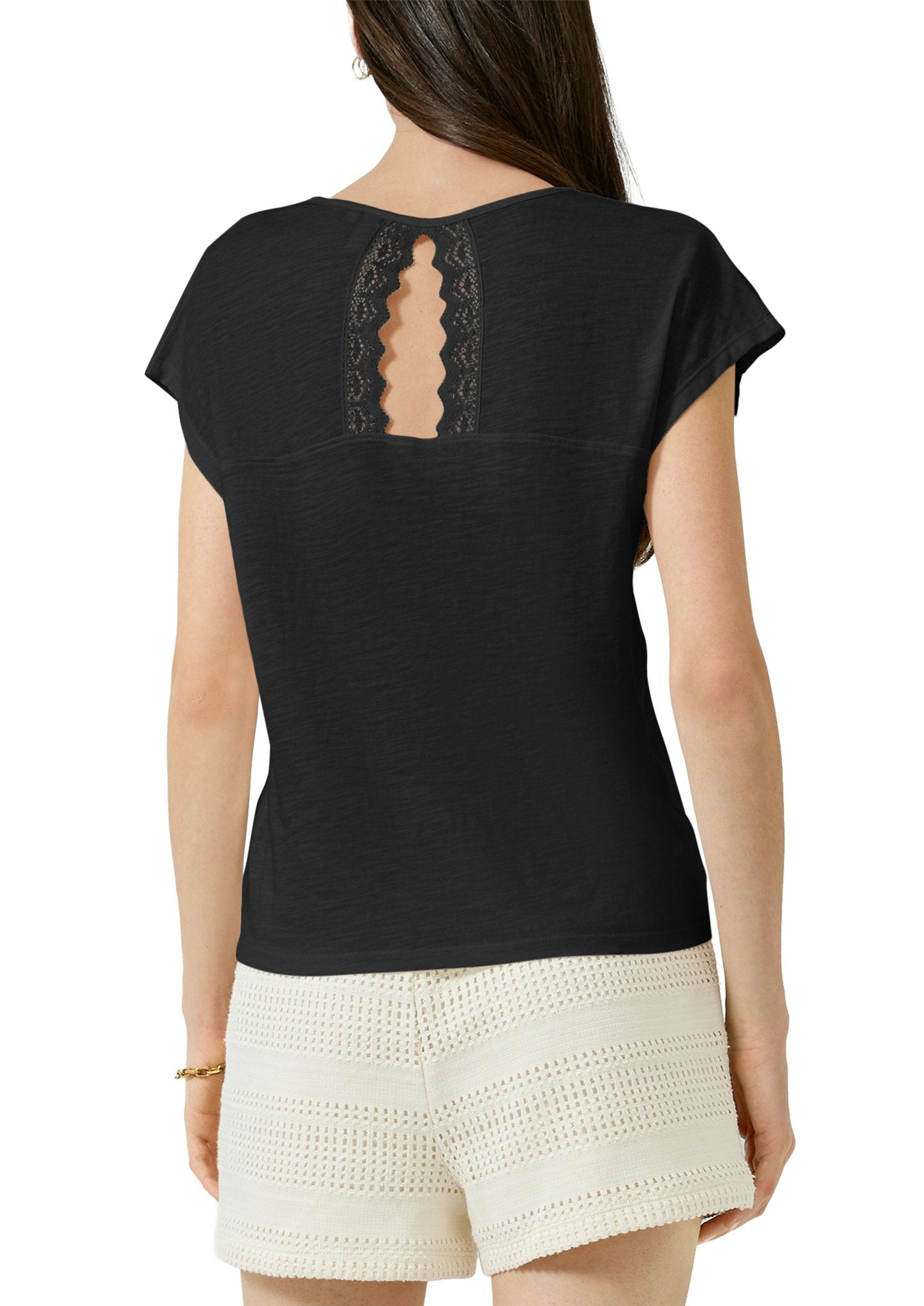 QS by S.Oliver Damen T-Shirts Grey/Black