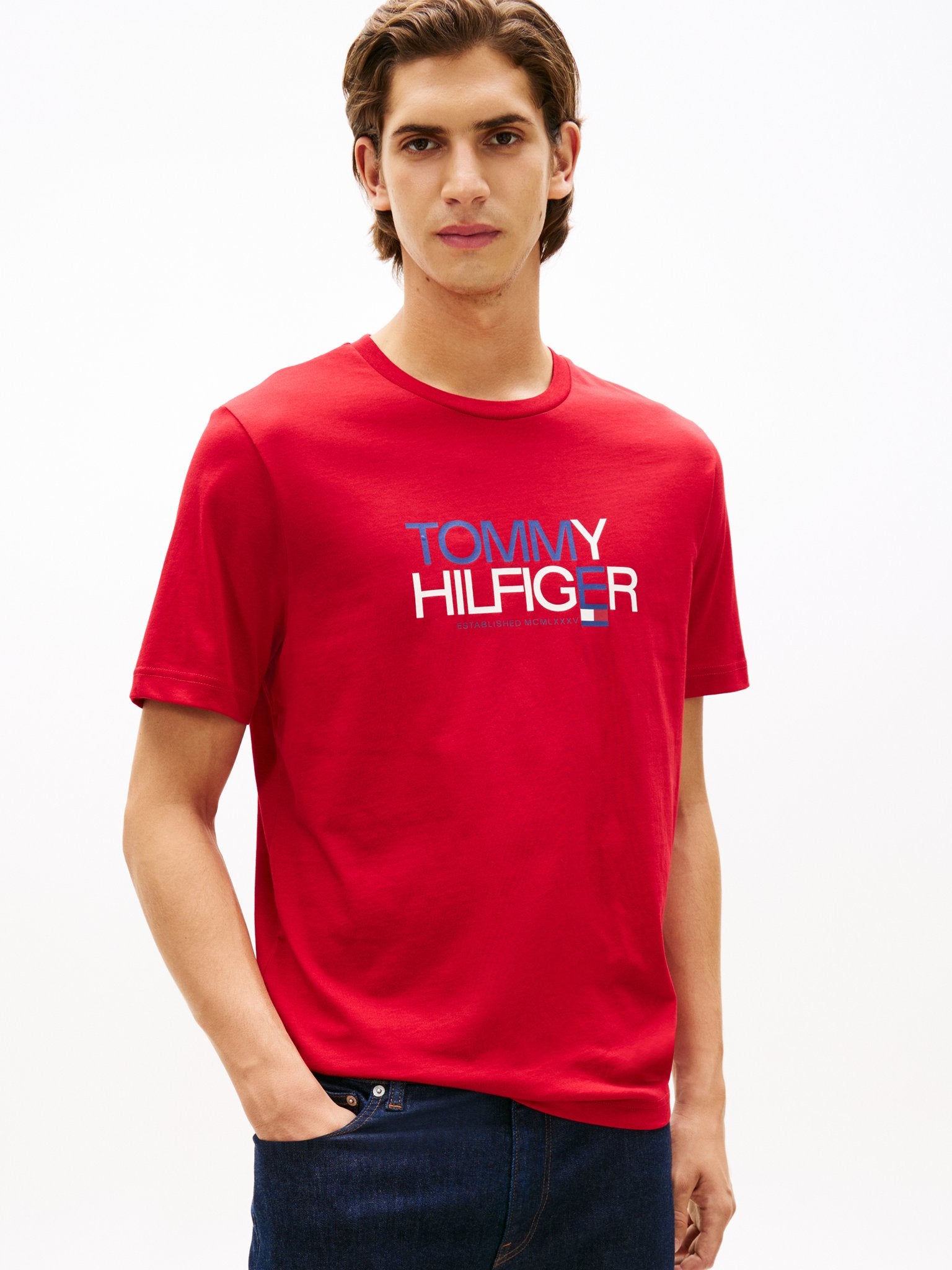 Tommy Hilfiger Herren T-Shirts kurz Xld Red