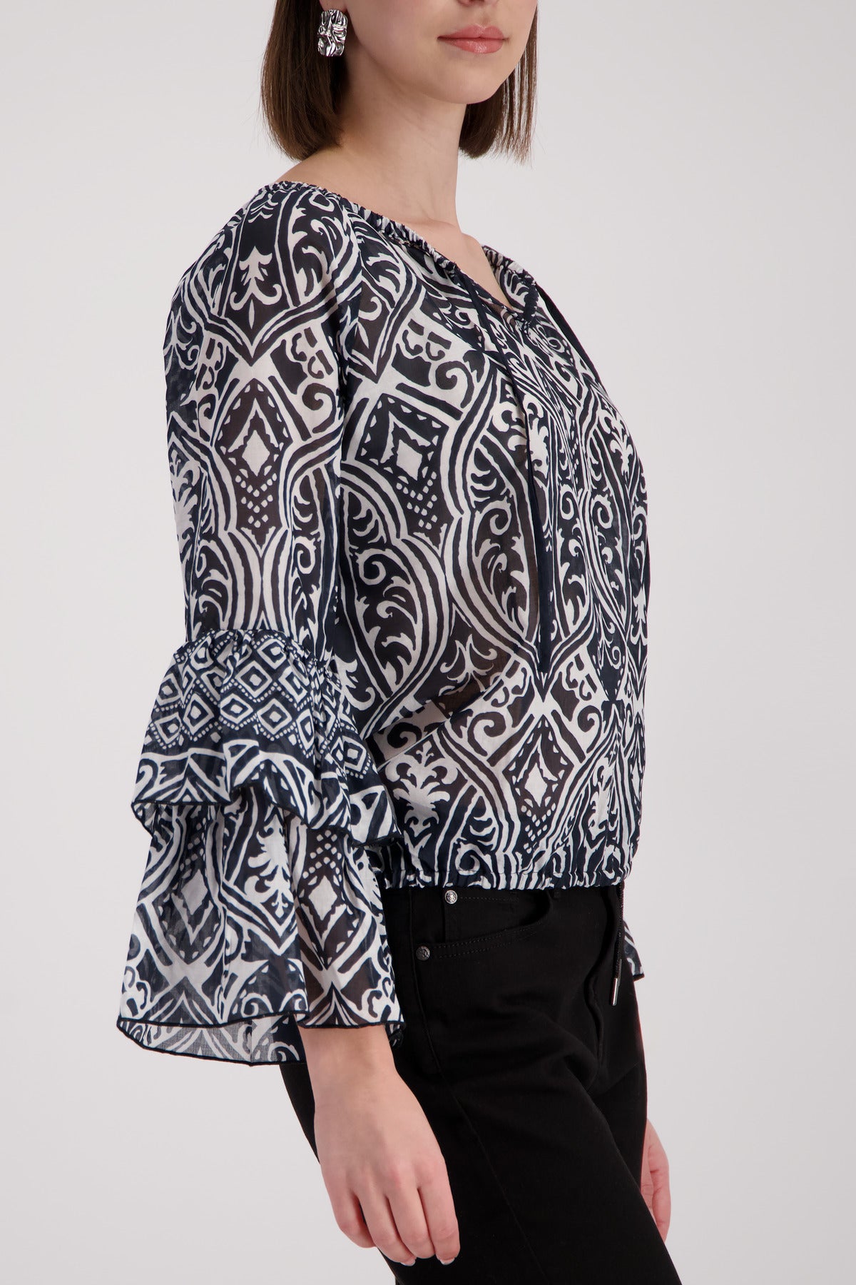 Monari Damen Blusen Schwarz Gem