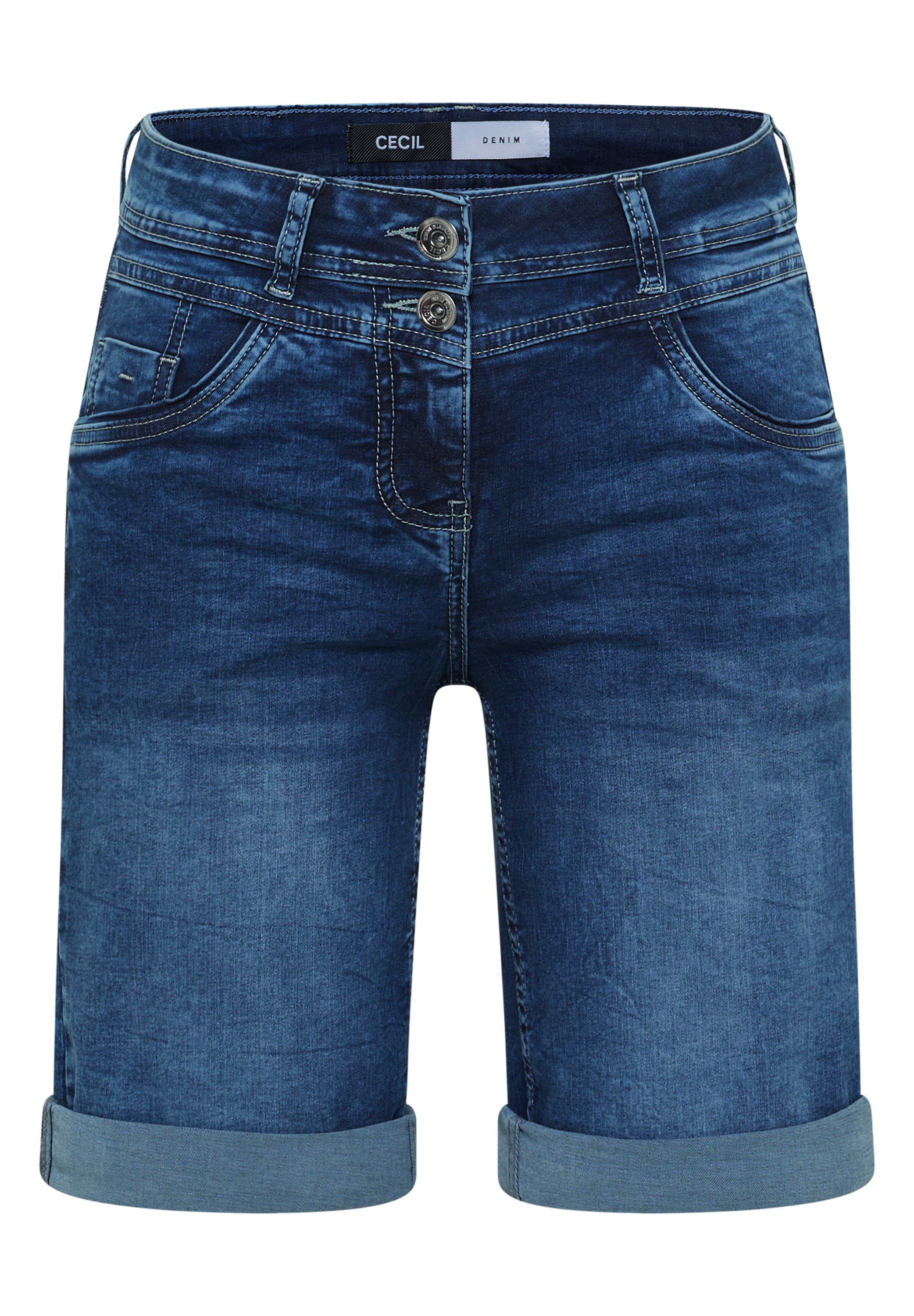 Cecil Damen Hosen Mid Blue