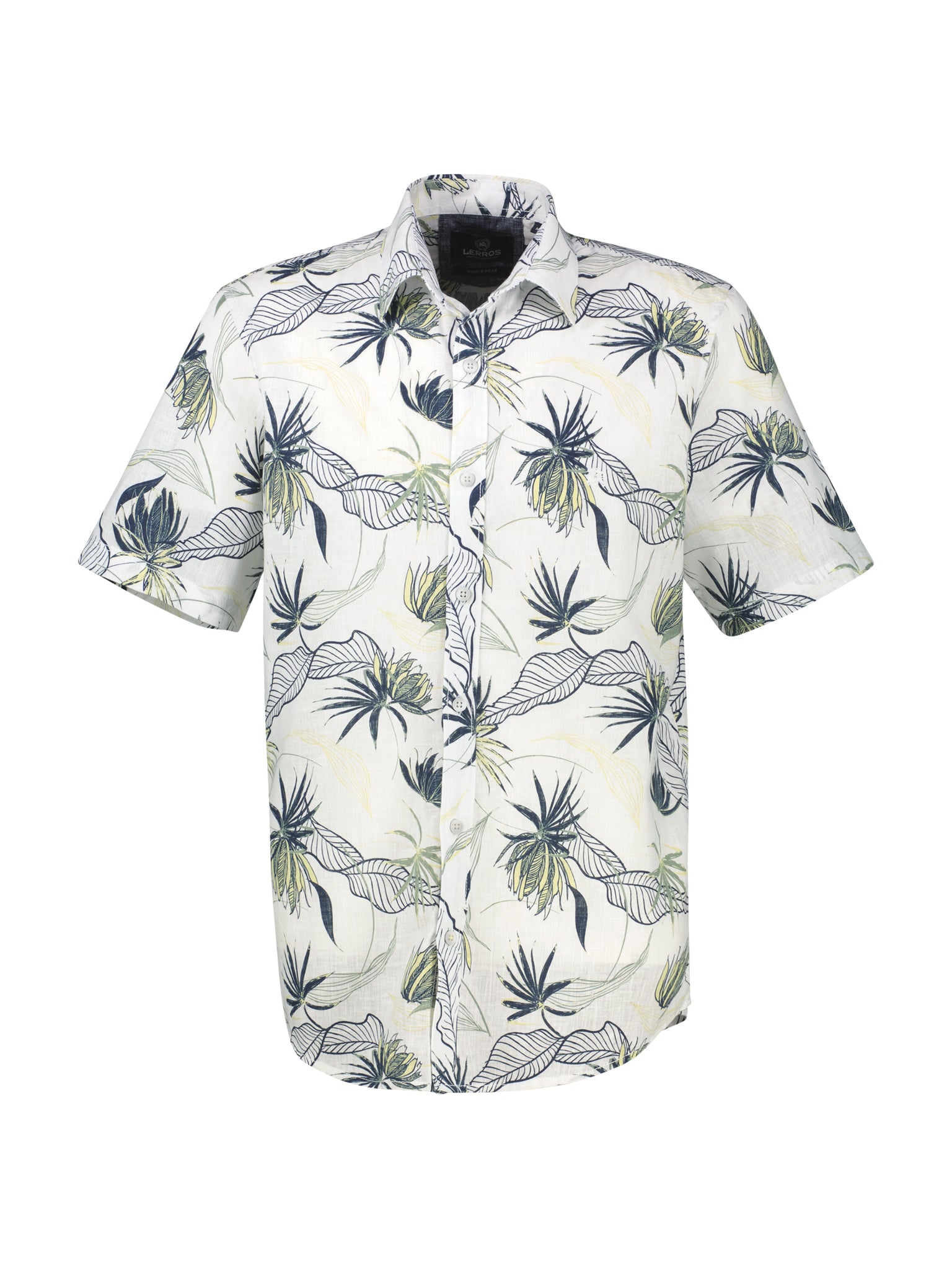 Lerros Herren Hemden kurz Broken White