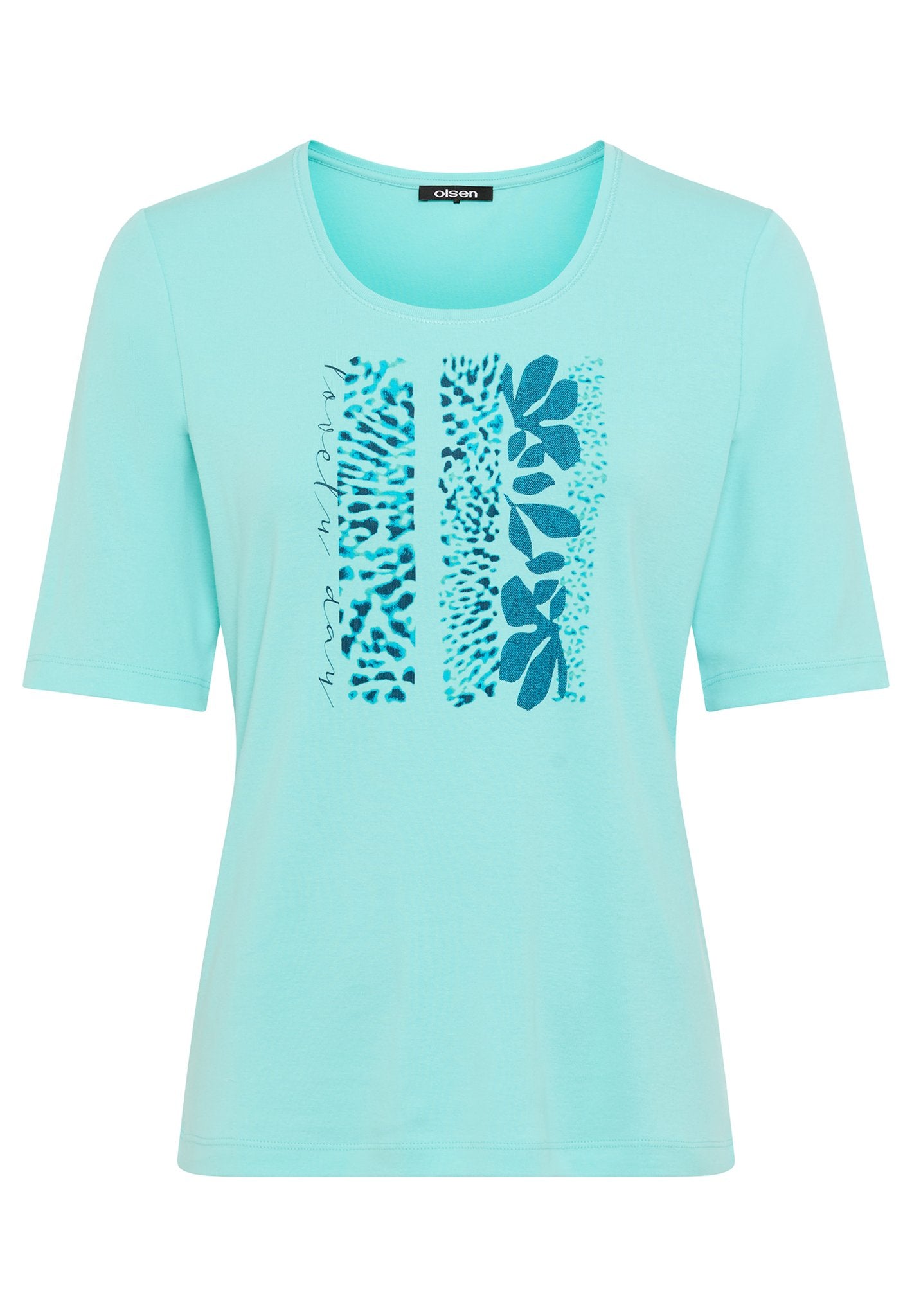 Olsen Damen T-Shirts Pool Blue