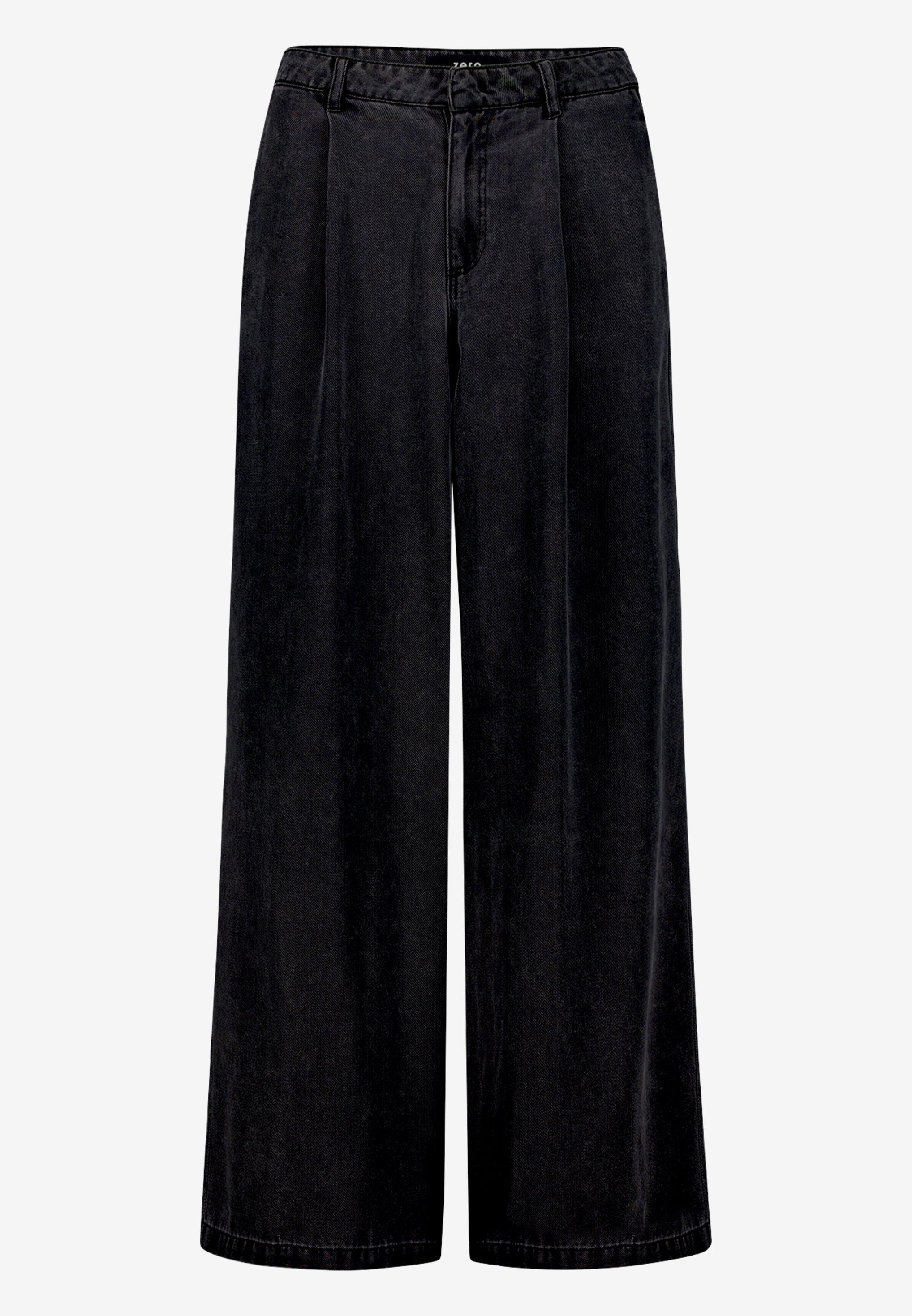 Zero Damen Hosen Black Denim