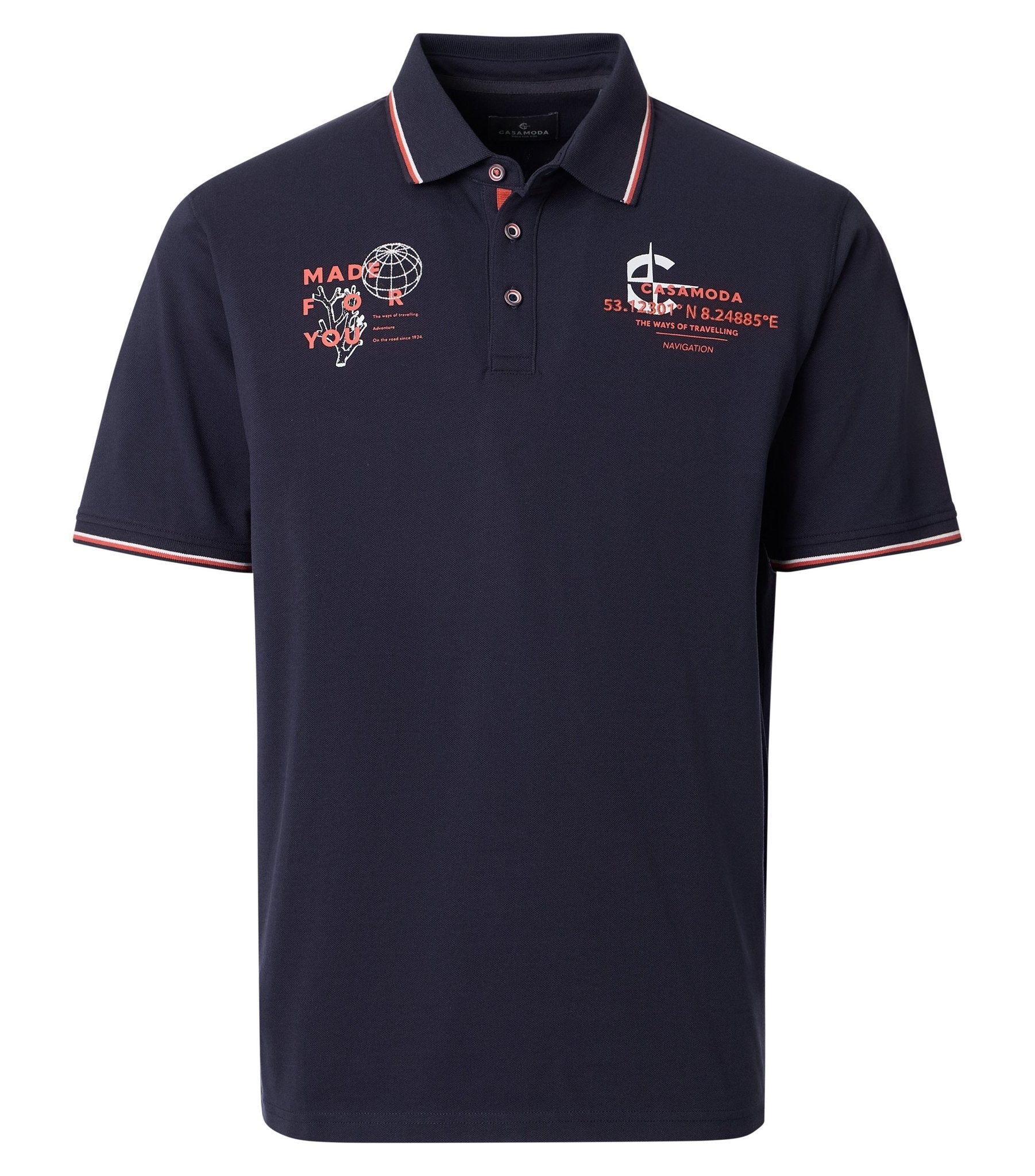 Casa Moda Herren Polo-Shirts Blau
