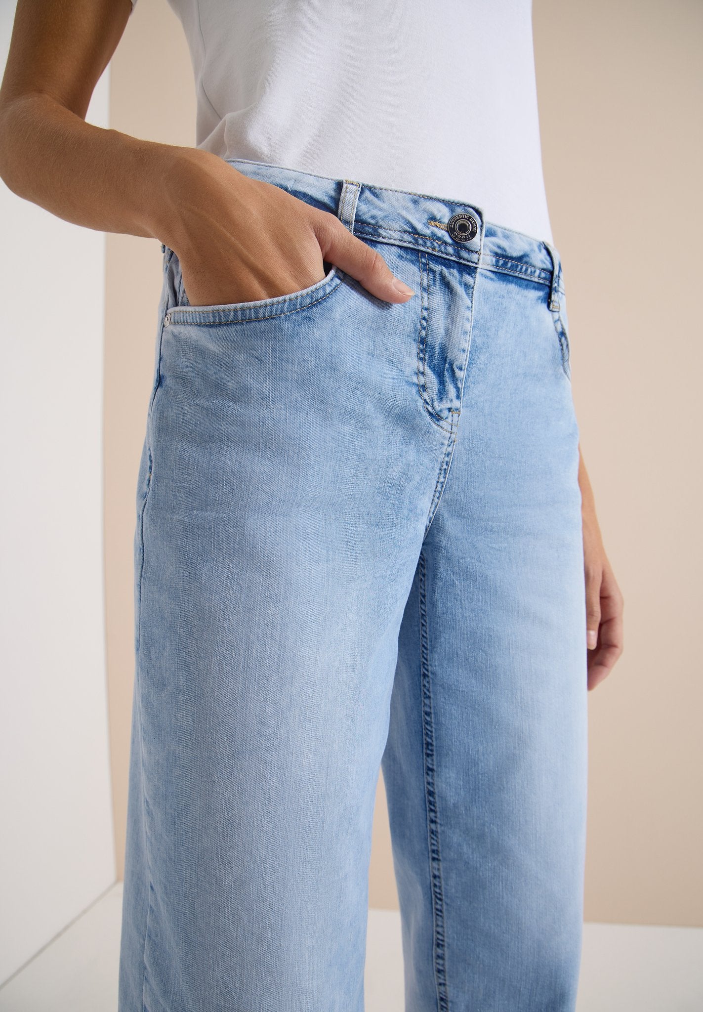 Cecil Damen Hosen Light Blu