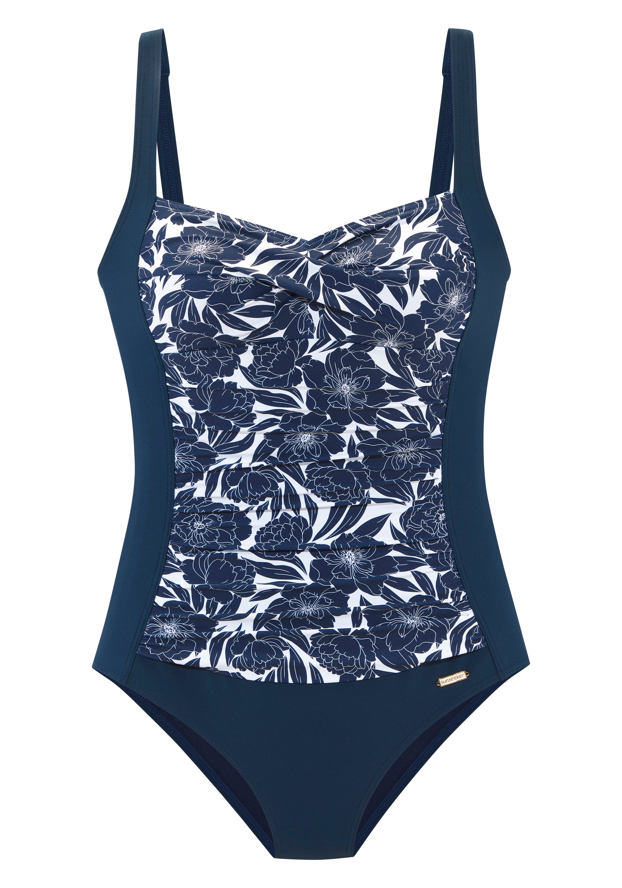 Lascana Badeanzug Navy-Print
