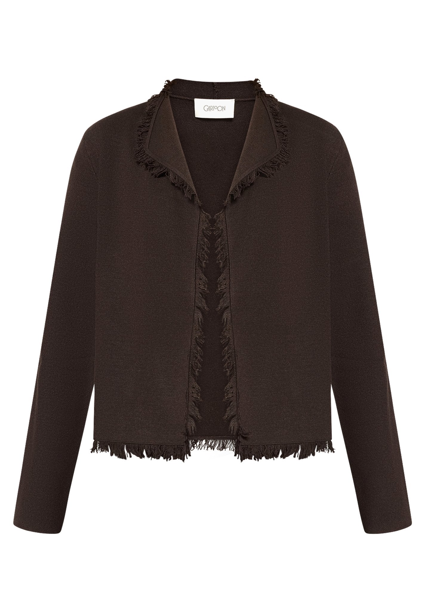 Cartoon Damen Strickjacken Black Coffee
