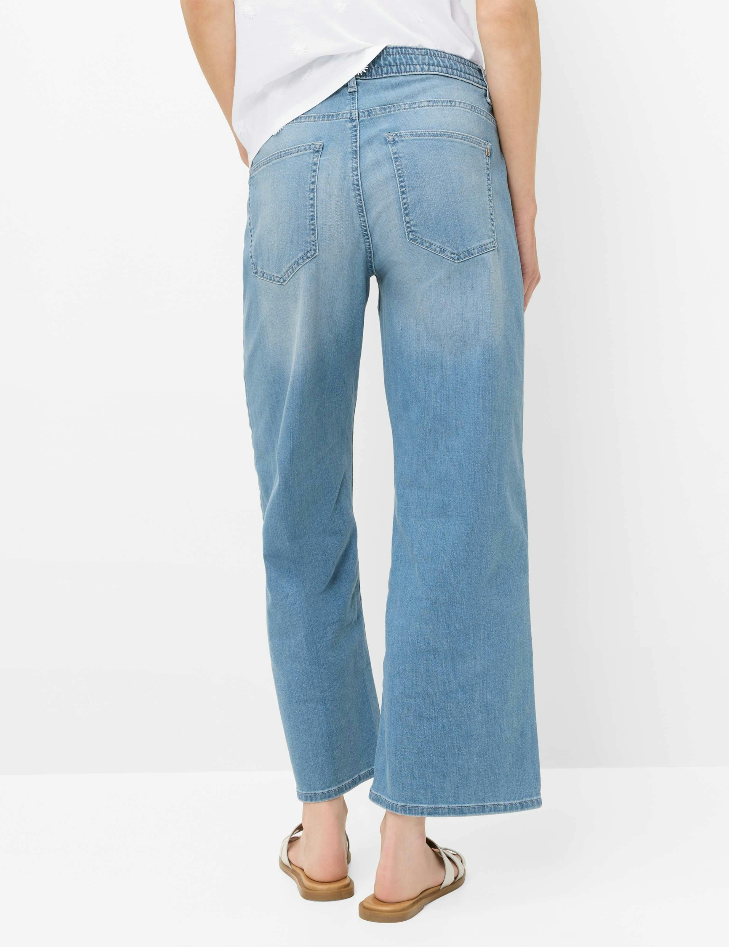 Brax Damen Jeans Used Light Blue