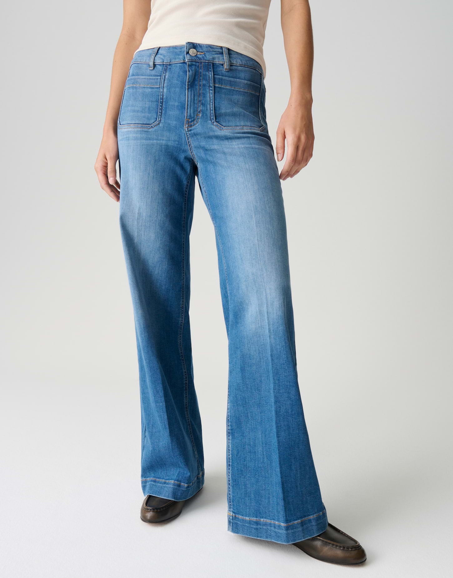 Opus Pants Damen Jeans Dark Shad