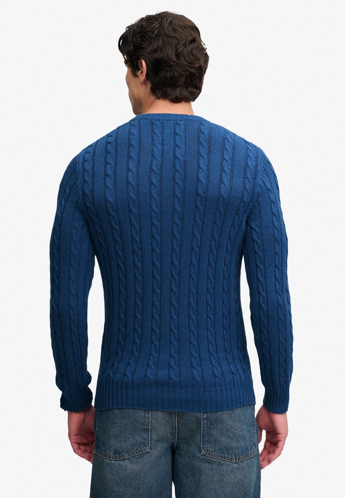 Superdry Herren Strickjacken Lw Sea Blue Ca