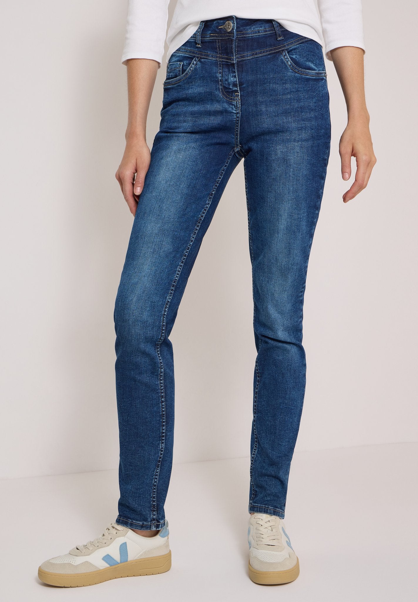Cecil Damen Hosen Mid Blue