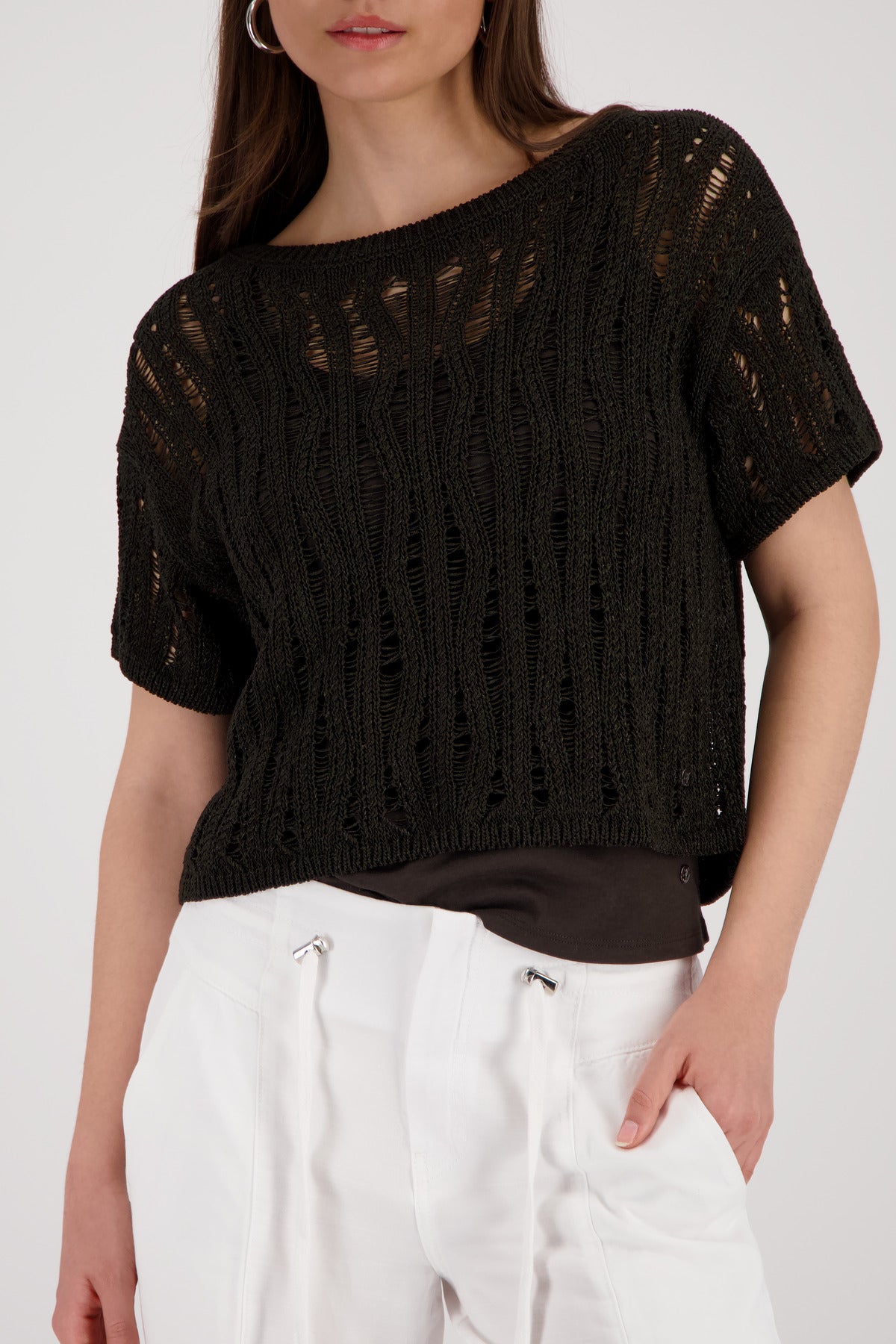 Monari Damen Pullover Coffee