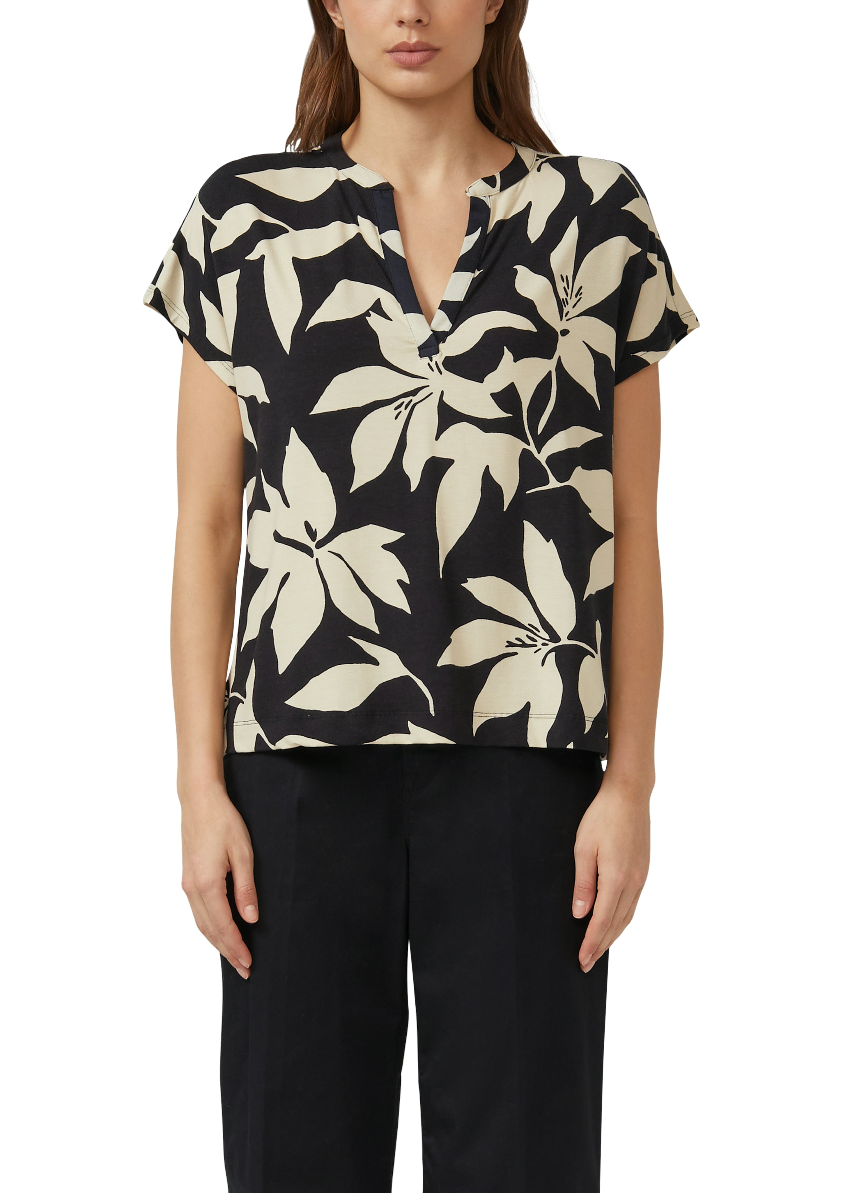 S. Oliver red Damen T-Shirts Grey/Black