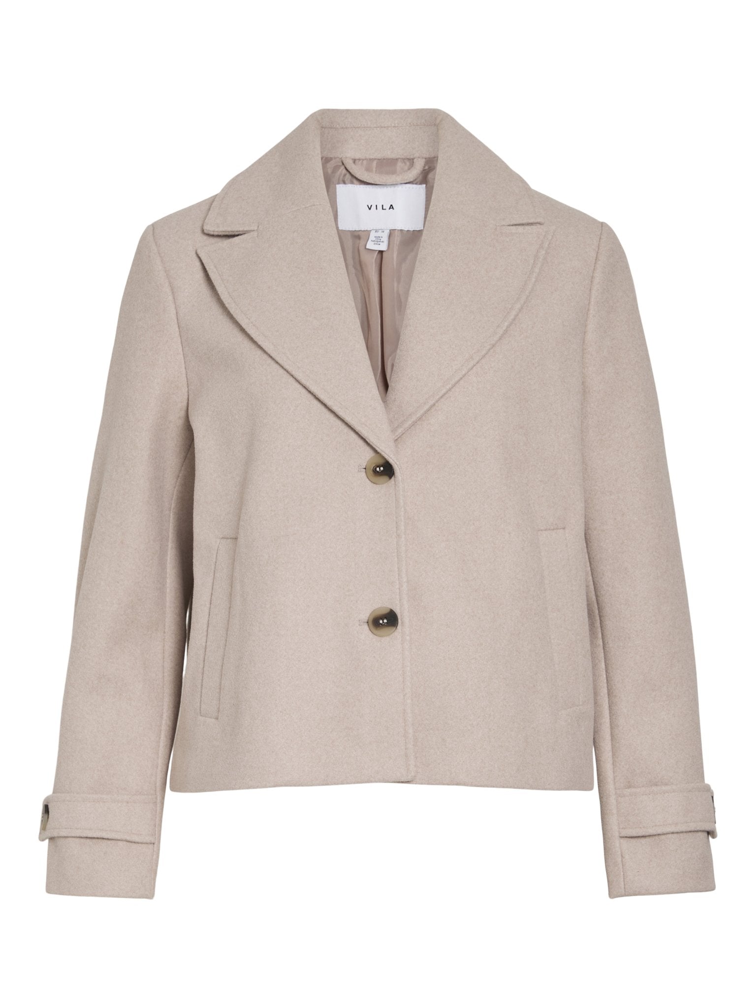 Vila Damen Jacken Natural Melange