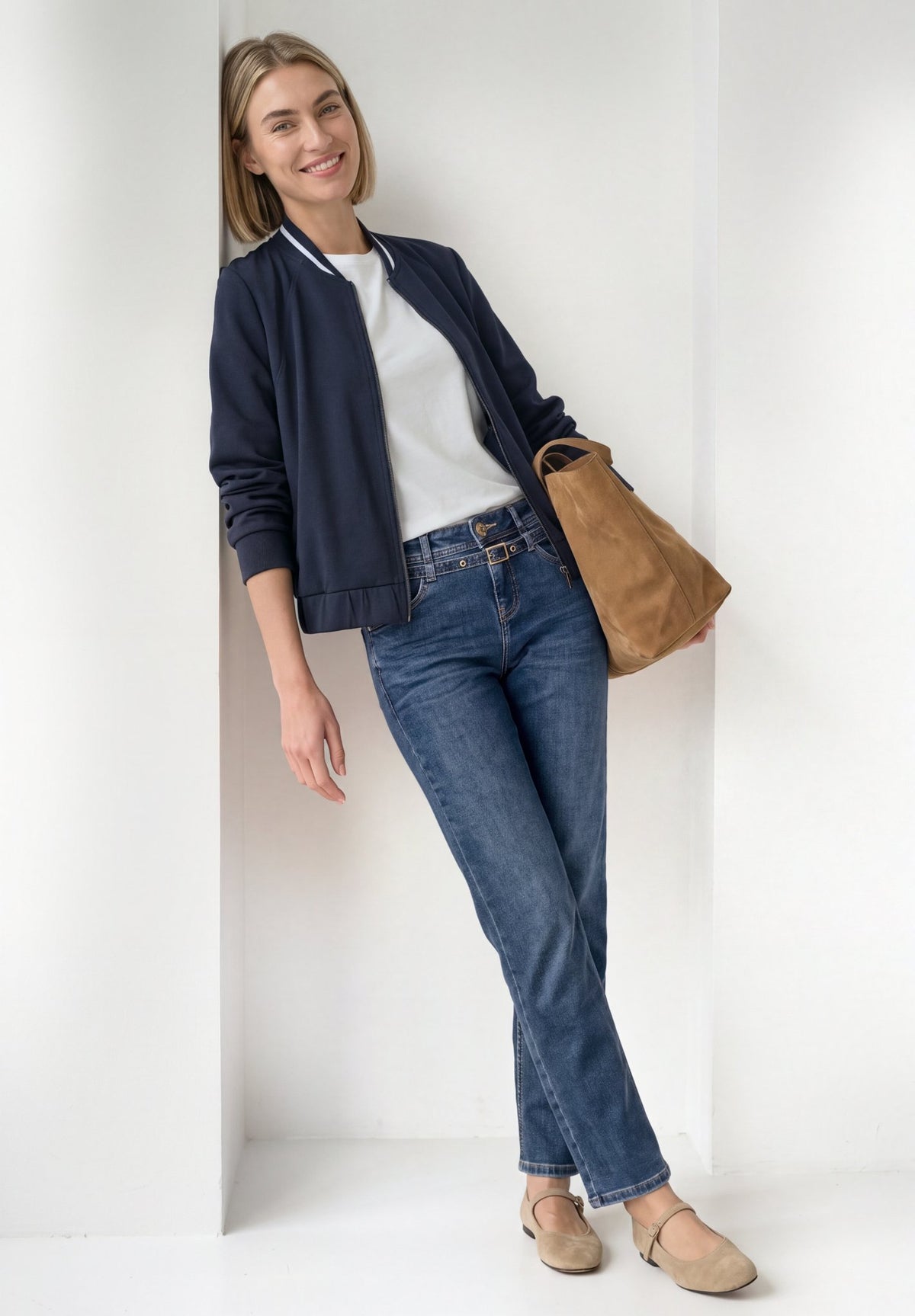 Street One Damen Hosen Mid Blue