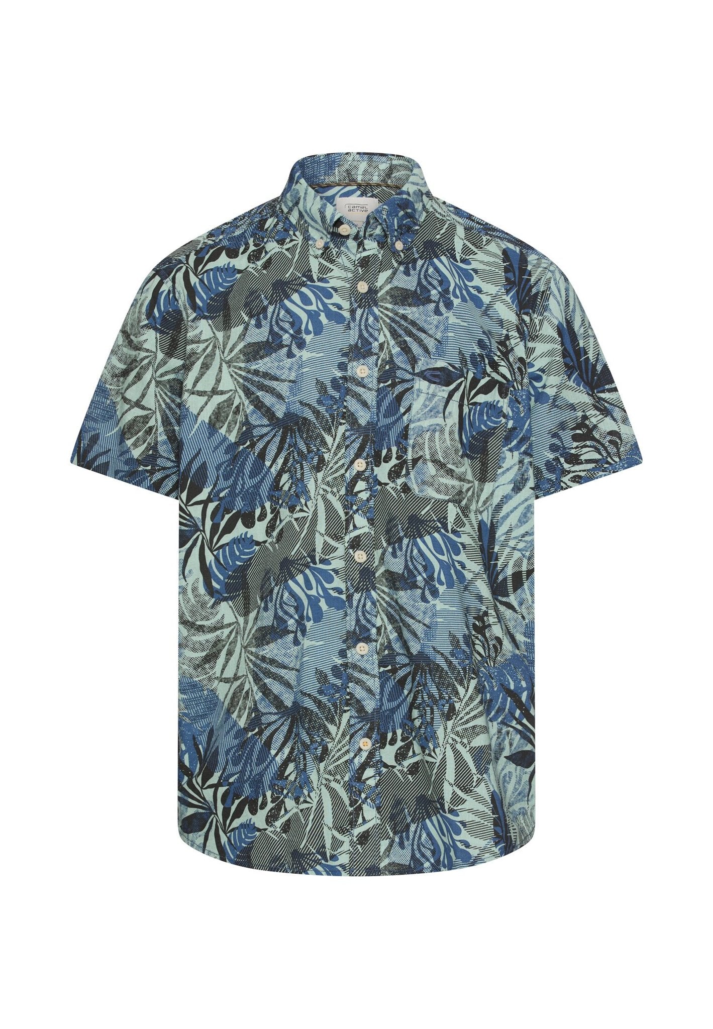 Camel active Herren Hemden kurz Indigo Blue
