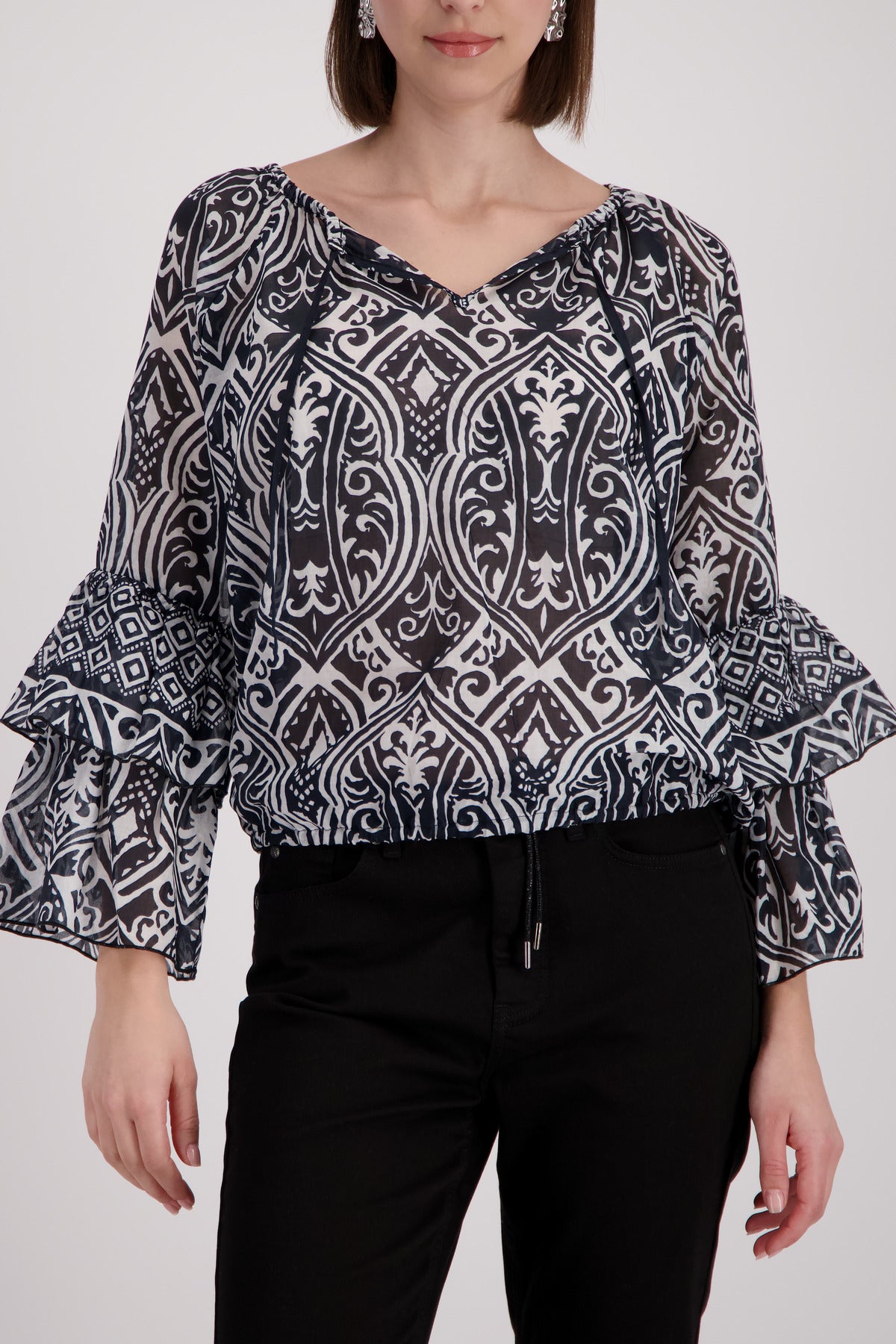 Monari Damen Blusen Schwarz Gem