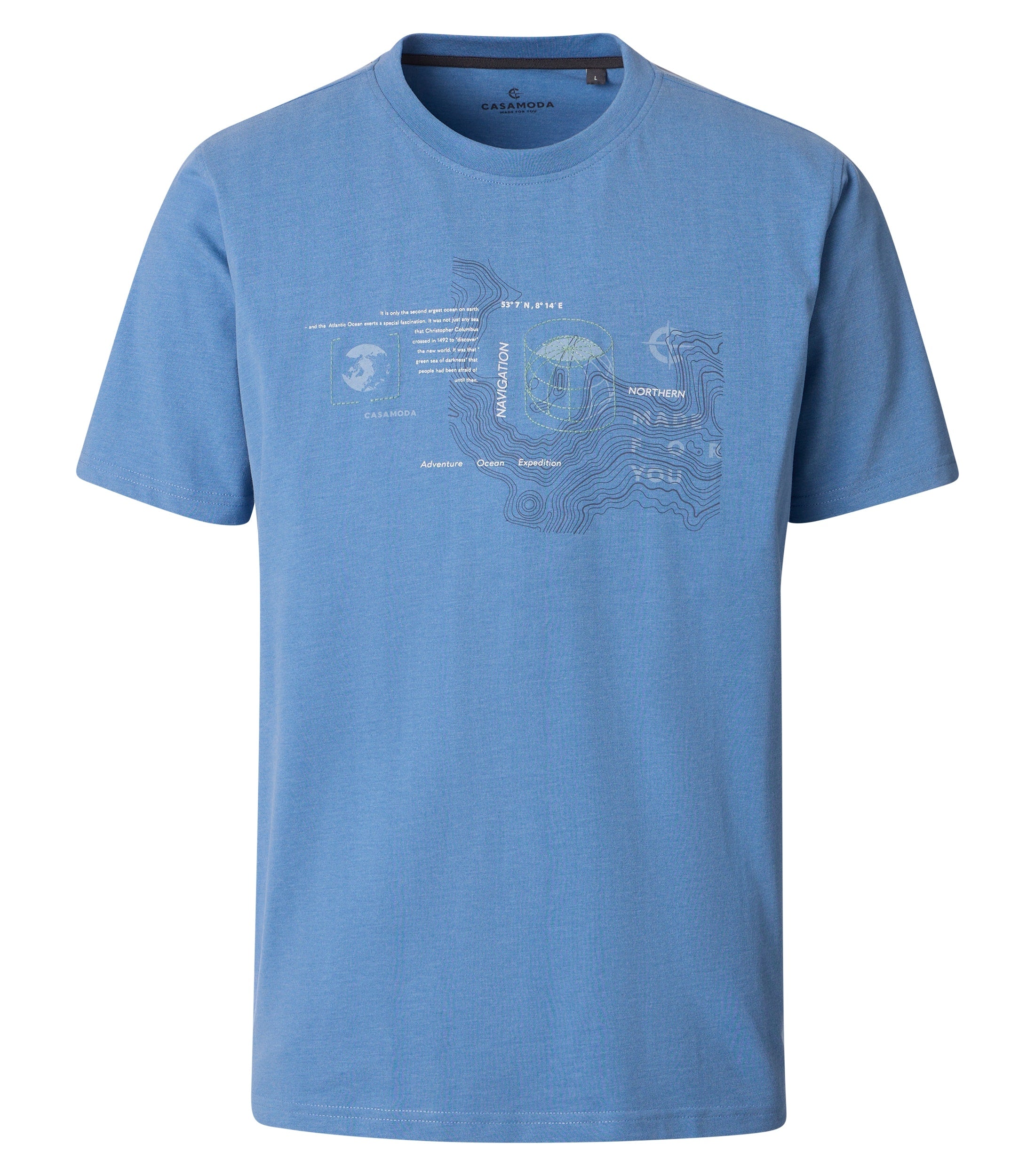 Casa Moda Herren T-Shirts kurz Blau