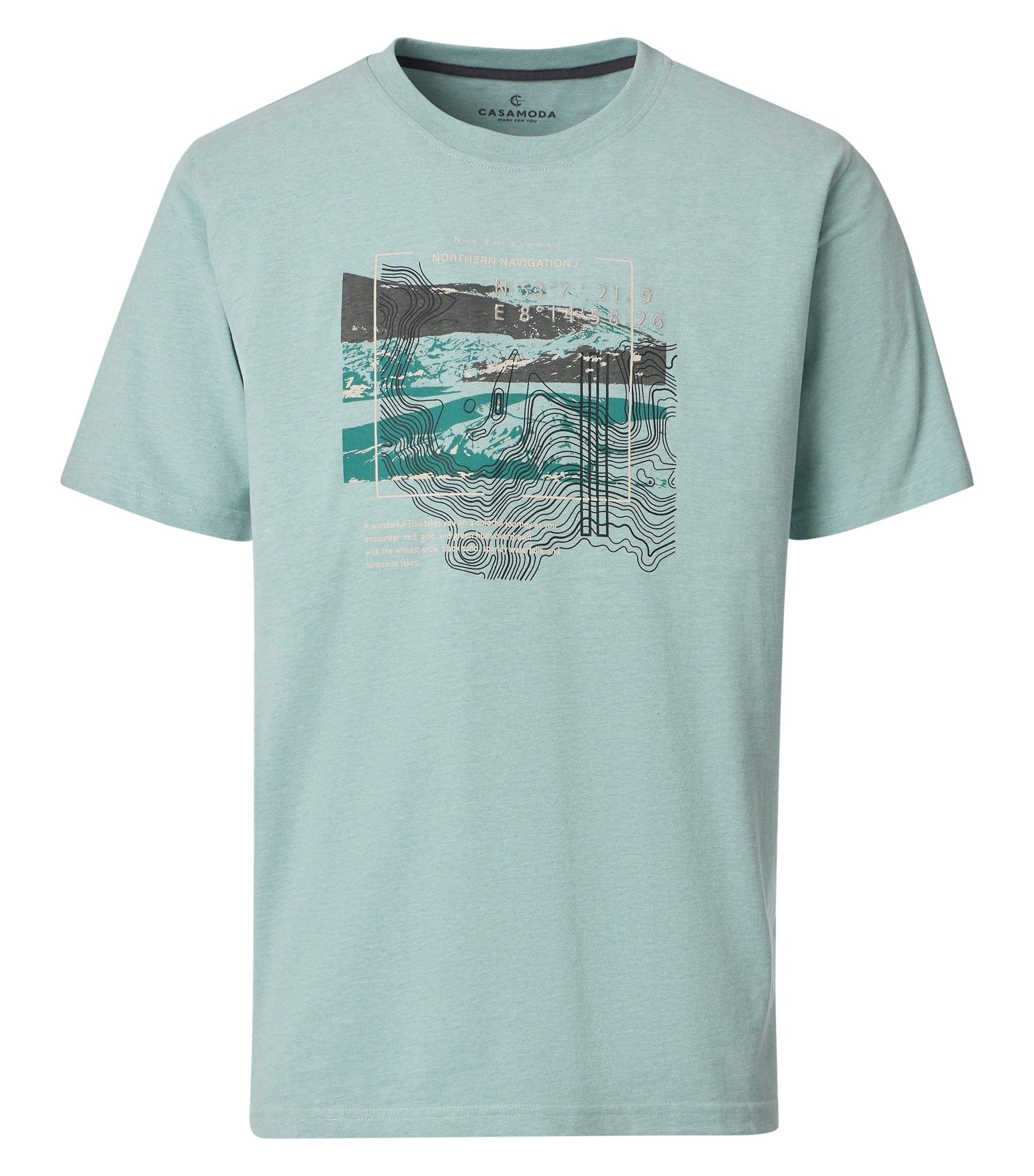 Casa Moda Herren T-Shirts kurz Tuerkis