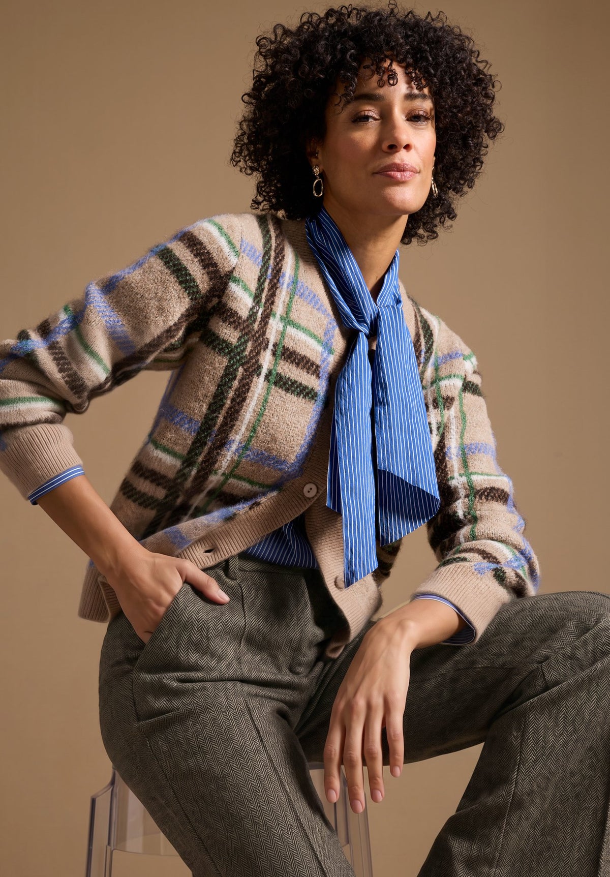 Bianca Damen Pullover Brown Mix
