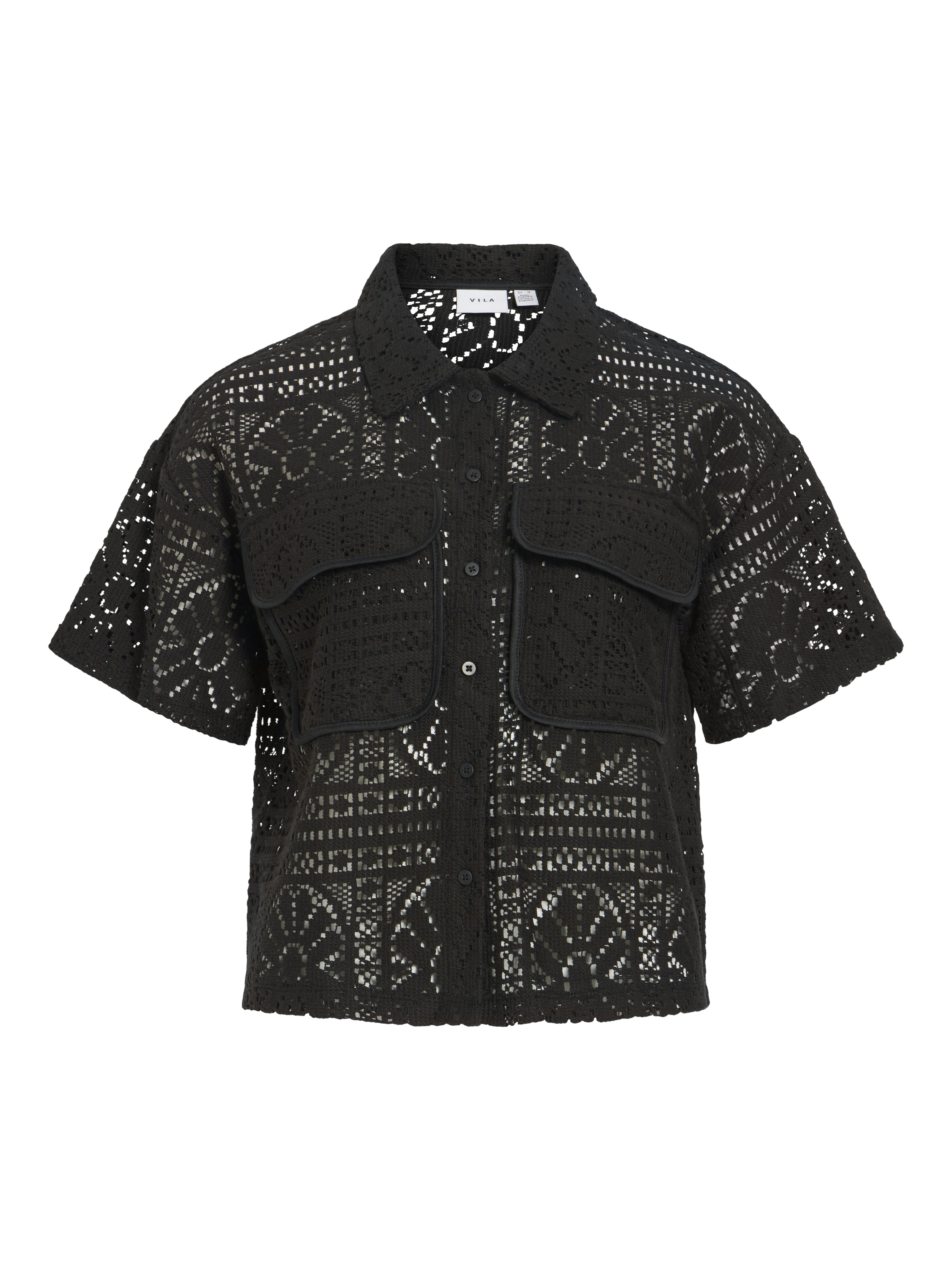 Vila Damen Blusen Black Beauty