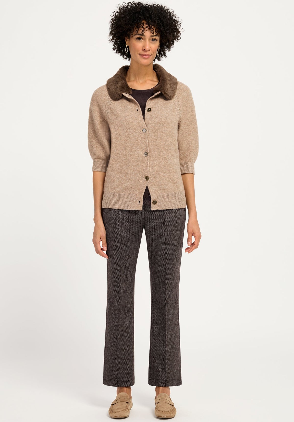 Bianca Damen Pullover Light Cognac Me