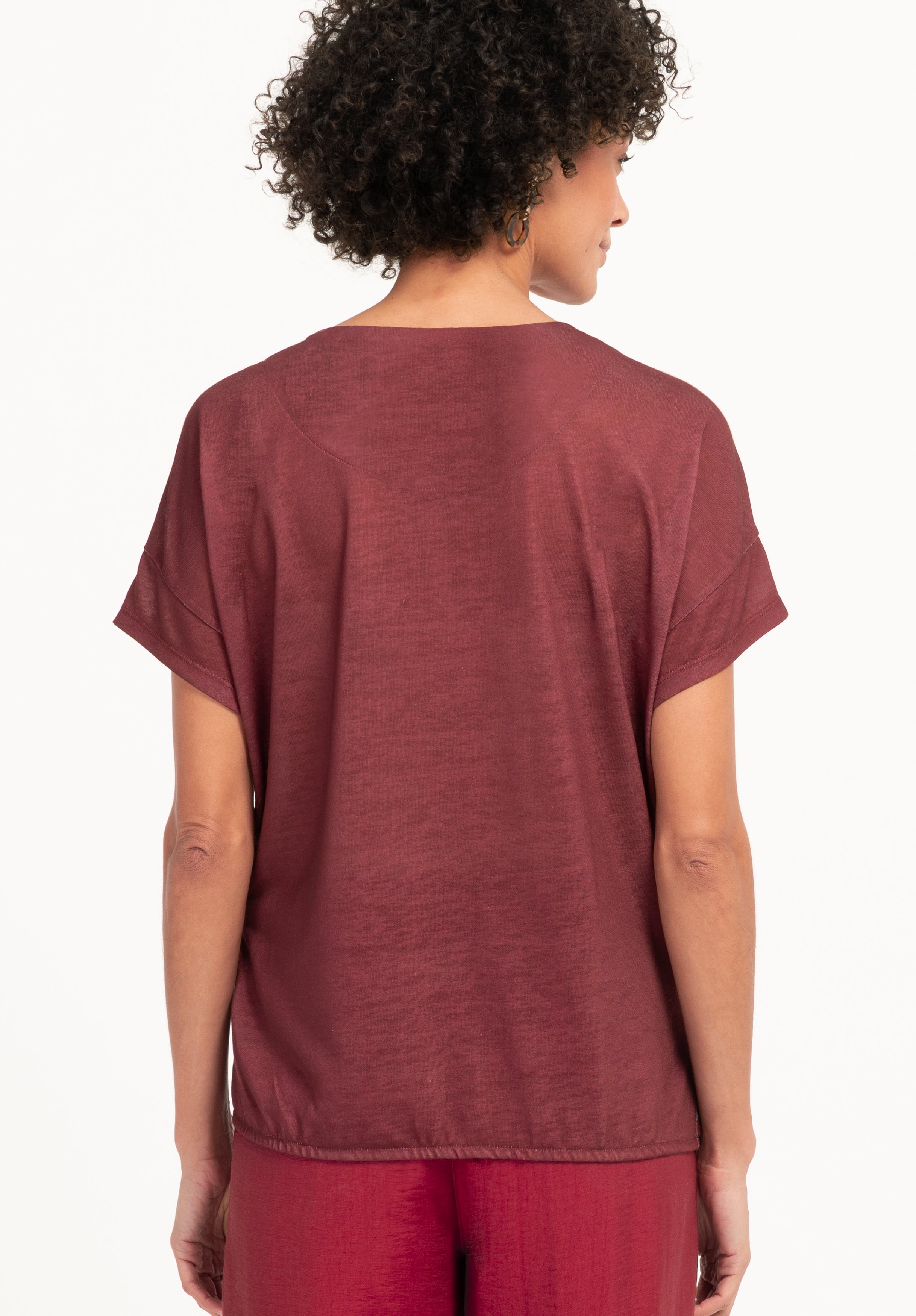Bianca Damen T-Shirts Dark Barolo