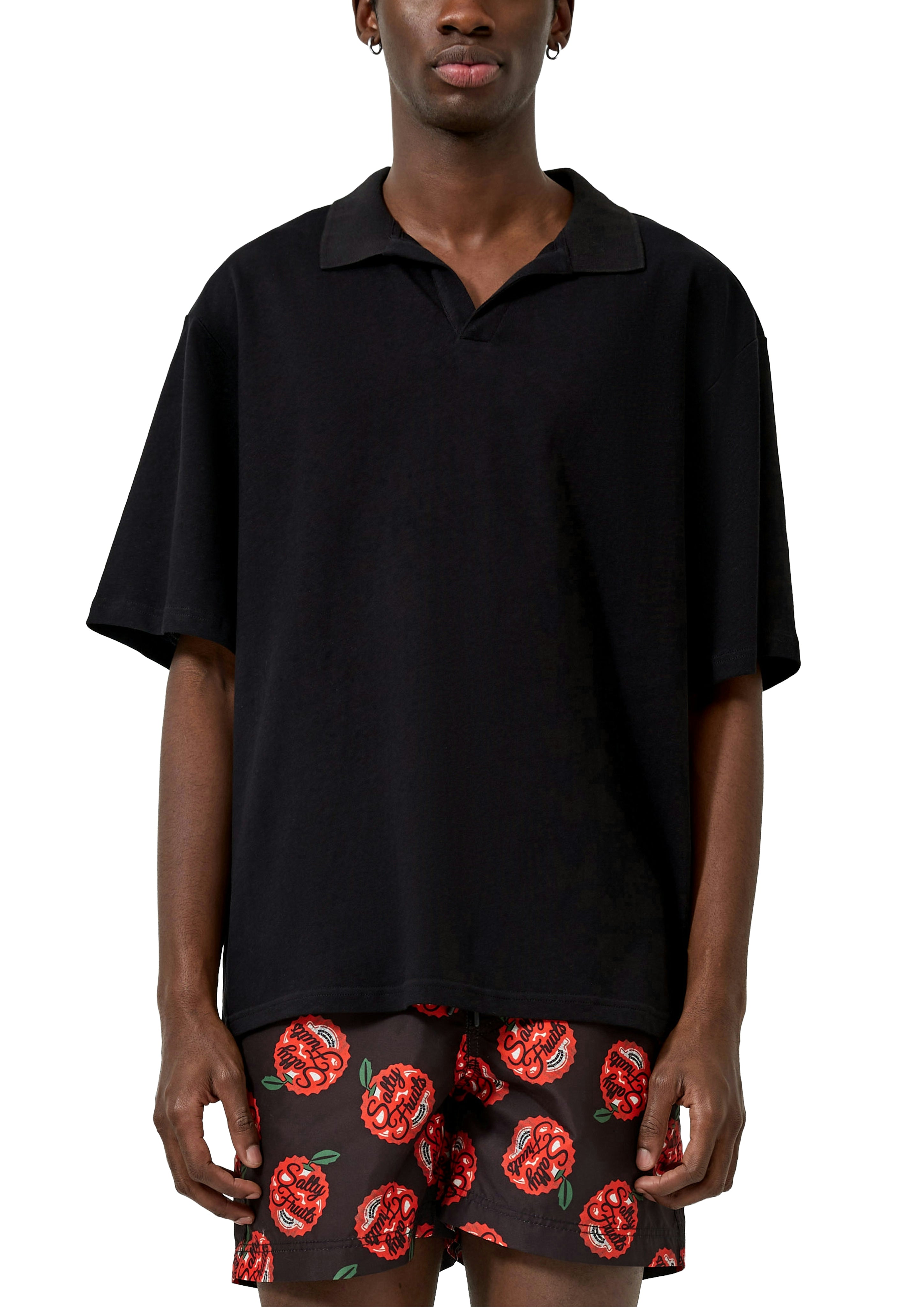QS by S.Oliver Herren Polo-Shirts Grey/Black