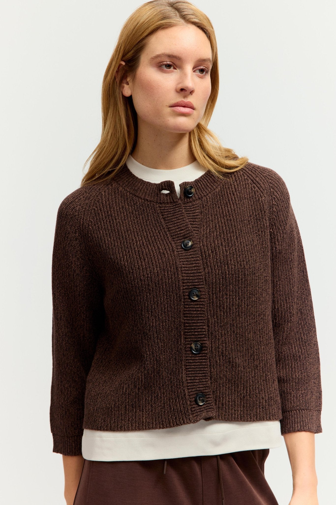 Fashion People Damen Strickjacken Wood Bicolo