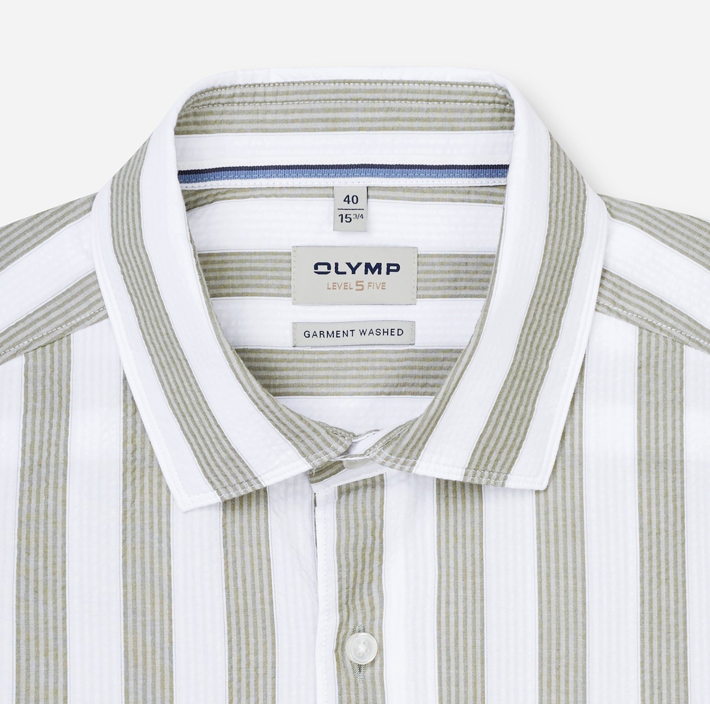 Olymp Herren Hemden lang Oliv