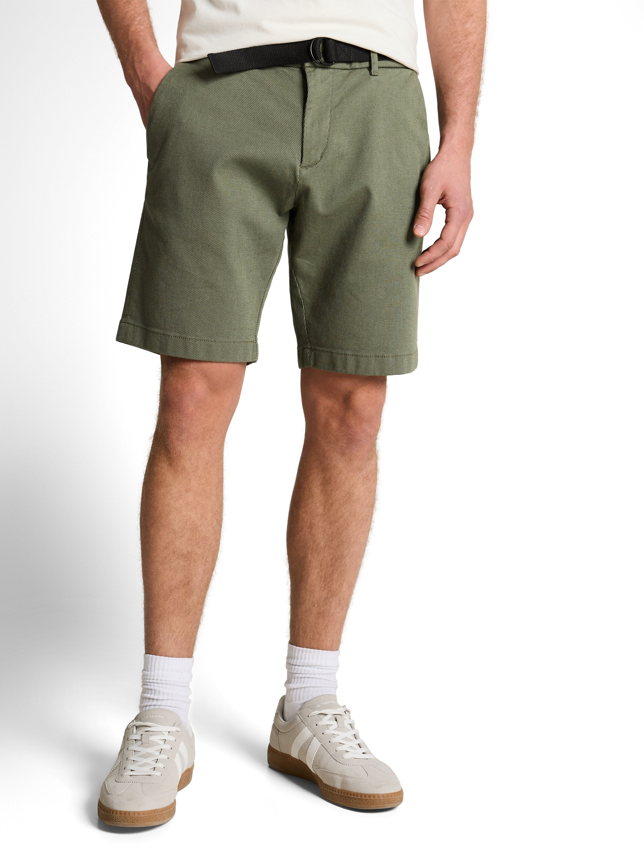 Tom Tailor denim Herren Shorts Olive Tonal Twi