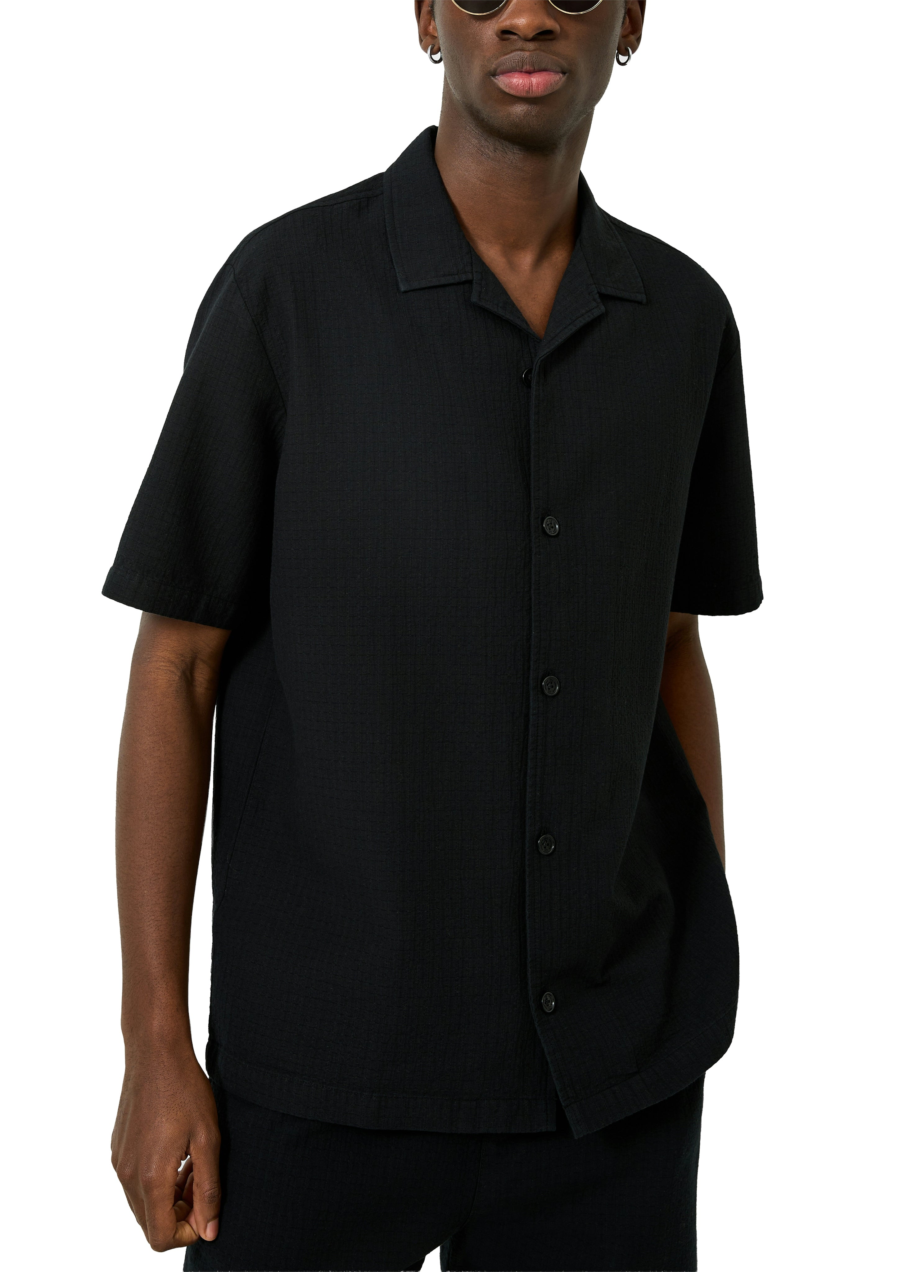 QS by S.Oliver Herren Hemden kurz Grey/Black