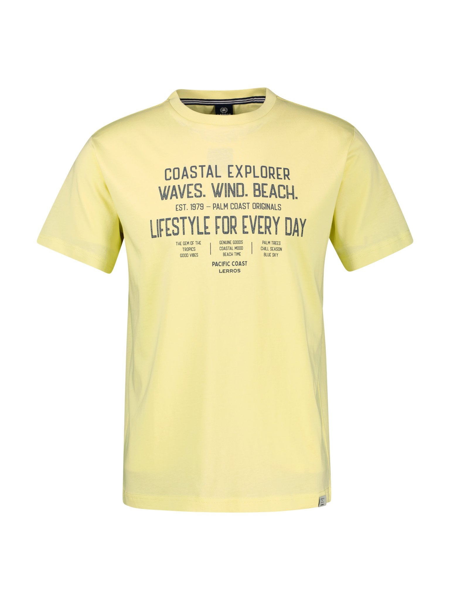 Lerros Herren T-Shirts kurz Lemon Water
