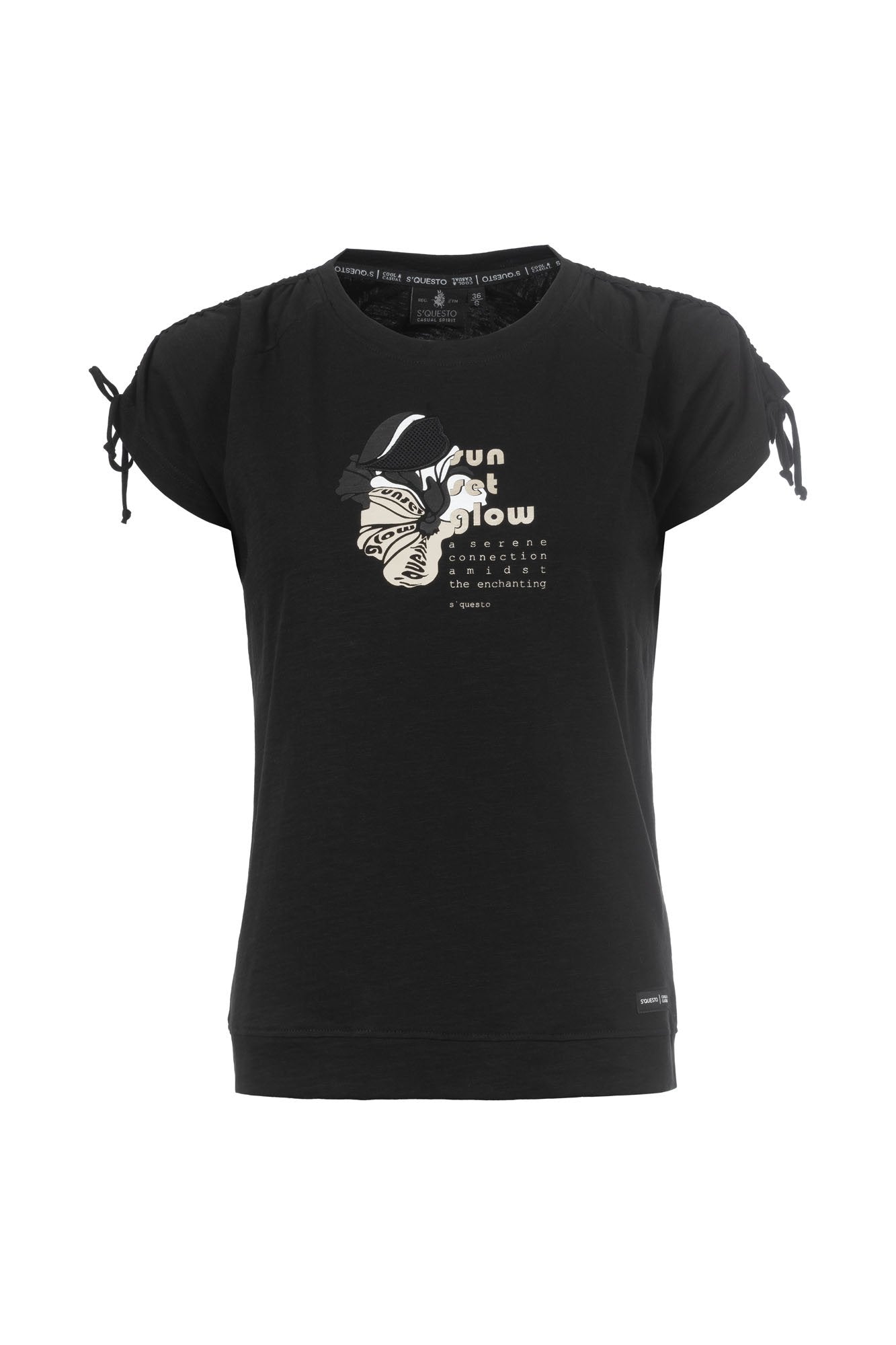 Soquesto Damen T-Shirts Schwarz