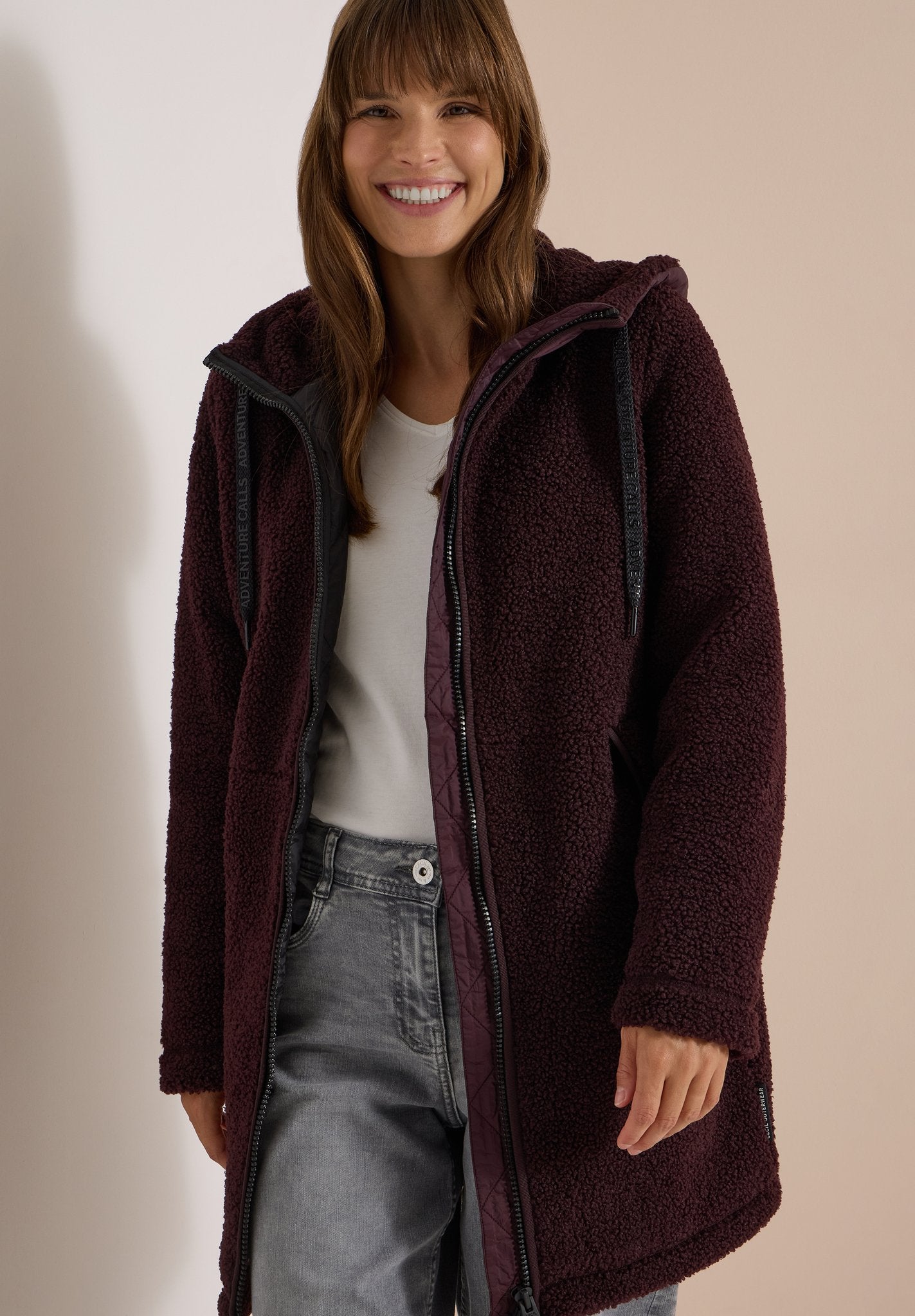 Cecil Damen Mantel Berry Red