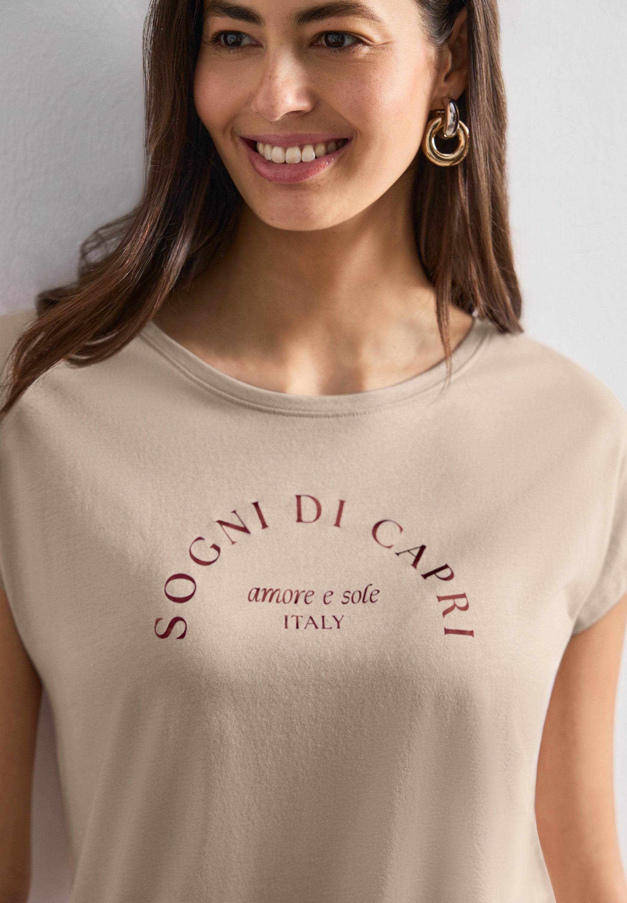 Street One Damen T-Shirts Clay Sand