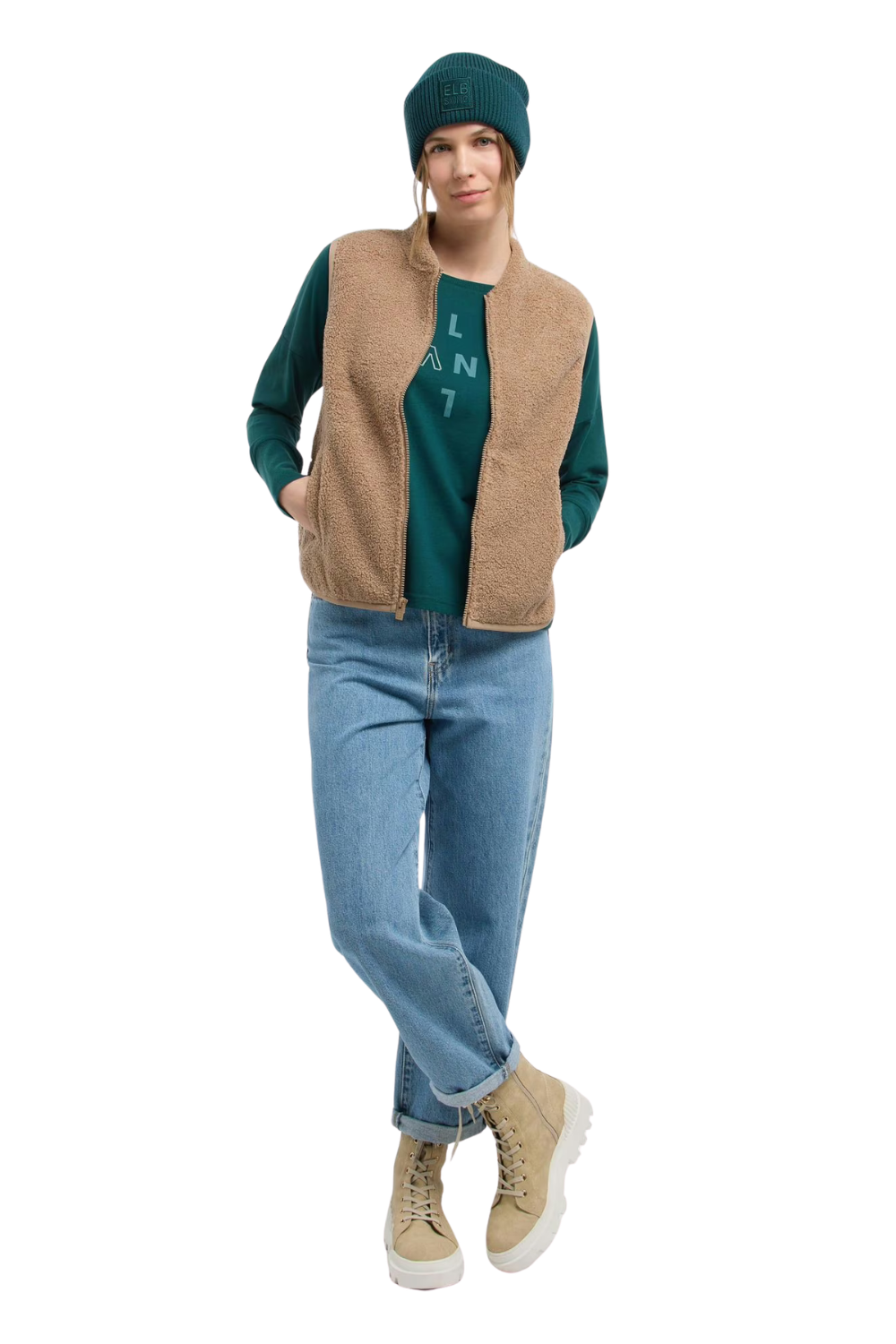 Elbsand Damen Blusen kurz Nougat