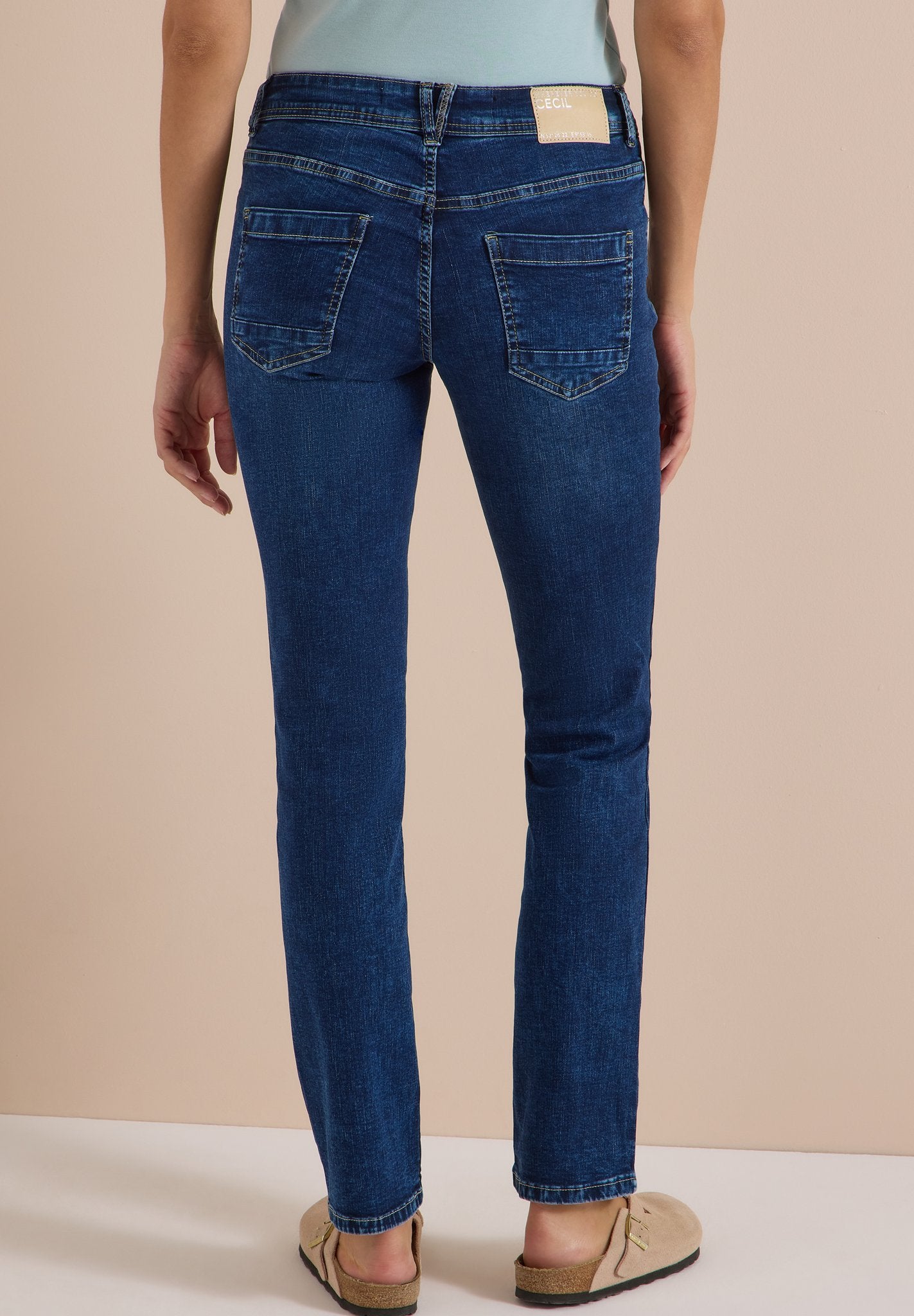 Cecil Damen Hosen Mid Blue