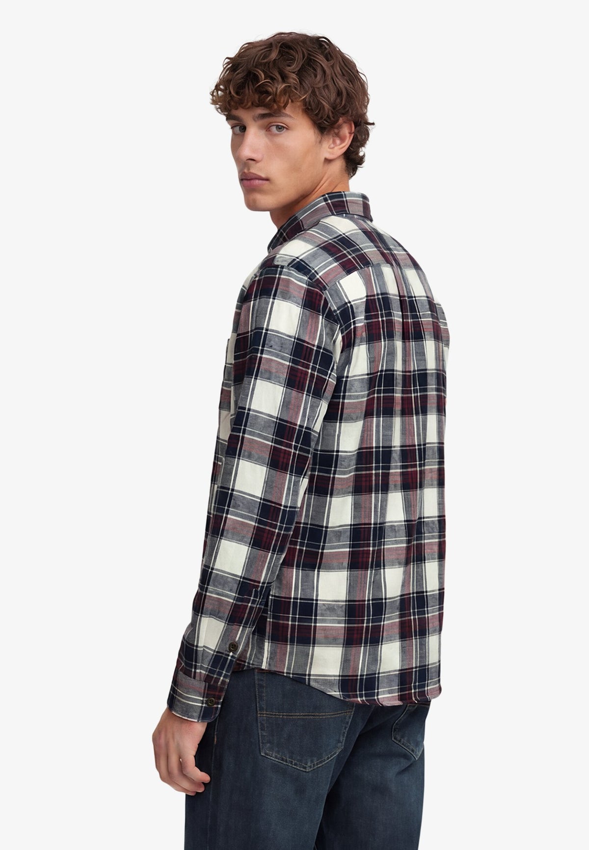 Superdry Herren Hemden lang Lk Skylar Chec